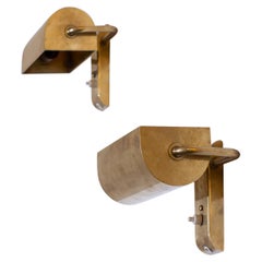 Swedish modern brass wall lamps 6515 by Boréns, Sweden, 1940s
