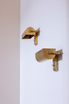 Swedish modern brass wall lamps 6515 by Boréns, Sweden, 1940s