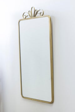 Schwedischer moderner Messing-Wandspiegel von Ystad Metall, 1940er Jahre