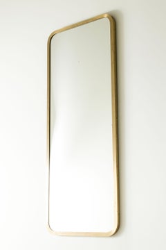Espejo de pared moderno sueco de latón, Nordiska Kompaniet, Suecia, década de 1940