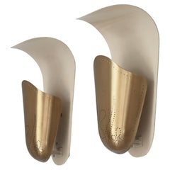 Apliques modernos suecos de latón de Harald Notini para Böhlmarks, años 40
