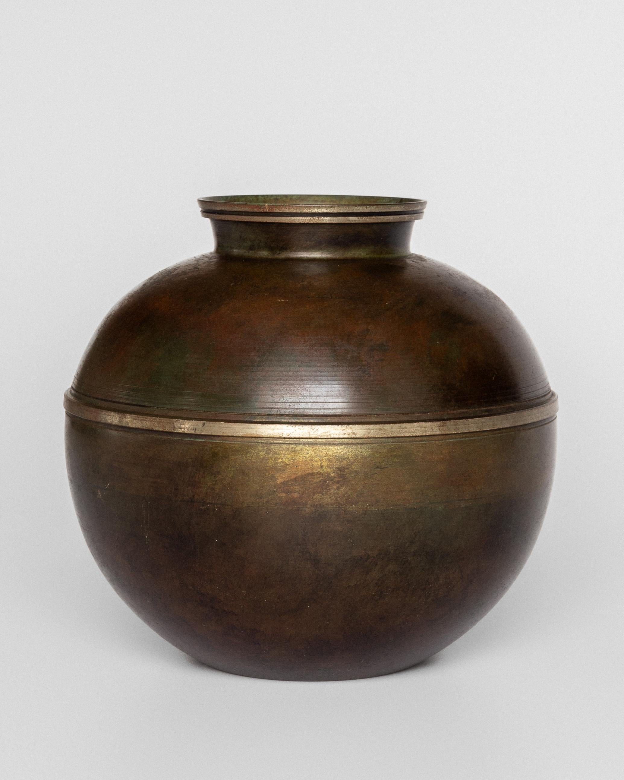 Bronzed Swedish Modern Bronze Patinated Vase by Birka Metall / GAB Guldsmedsaktiebolaget