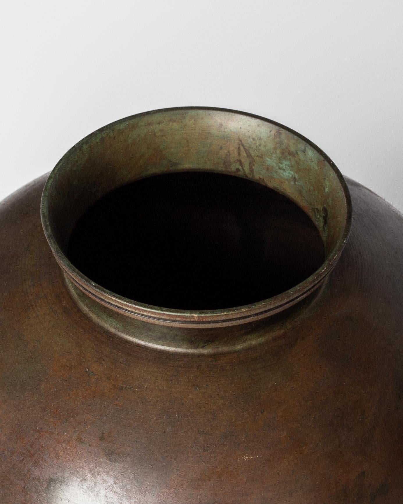 Mid-20th Century Swedish Modern Bronze Patinated Vase by Birka Metall / GAB Guldsmedsaktiebolaget