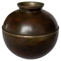 Swedish Modern Bronze Patinated Vase by Birka Metall / GAB Guldsmedsaktiebolaget