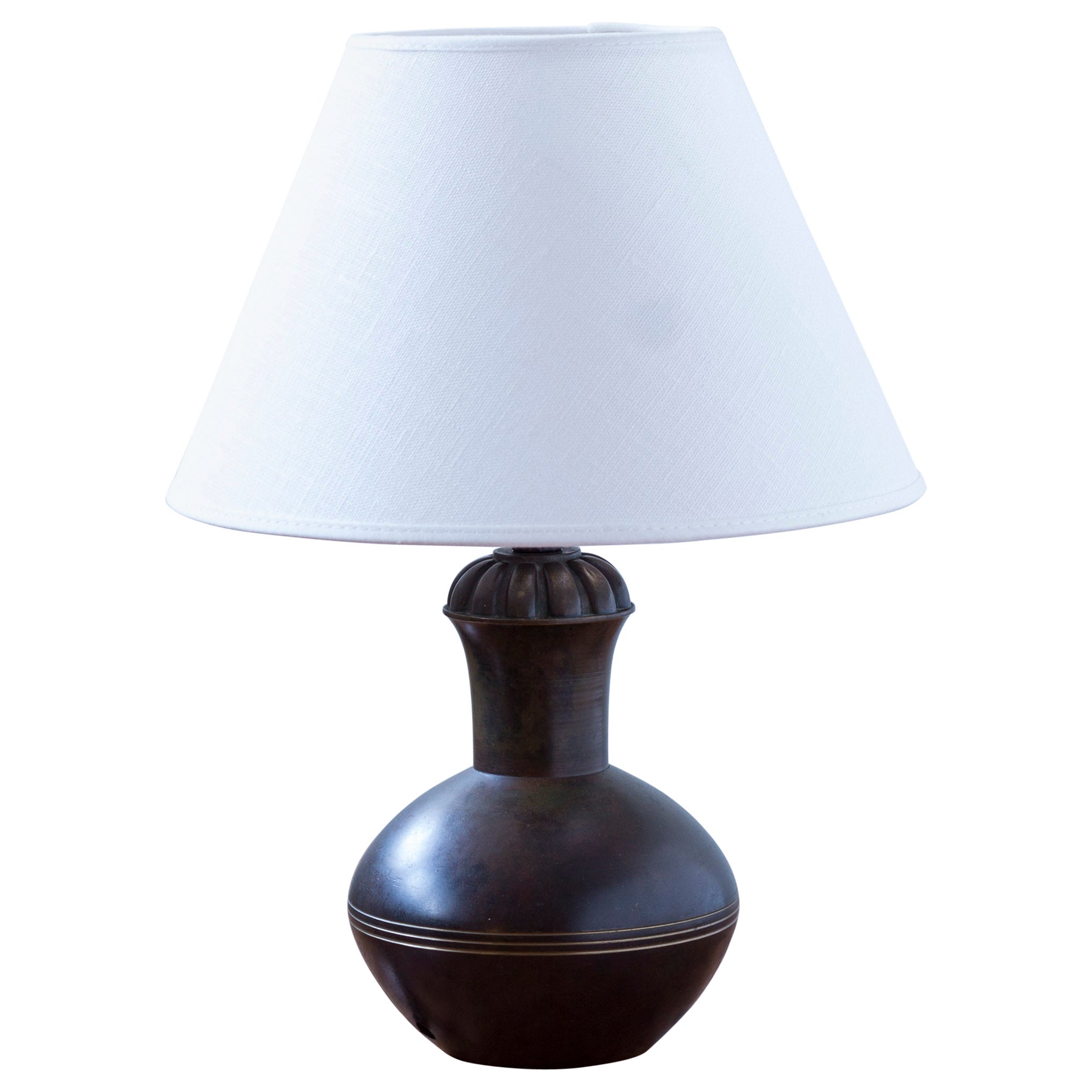 Lámpara de mesa sueca moderna de bronce de la década de 1930 al estilo de GAB en venta