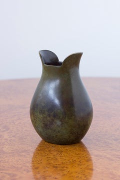 Swedish modern Bronze vase model 345 by GAB, Sweden, 1930s