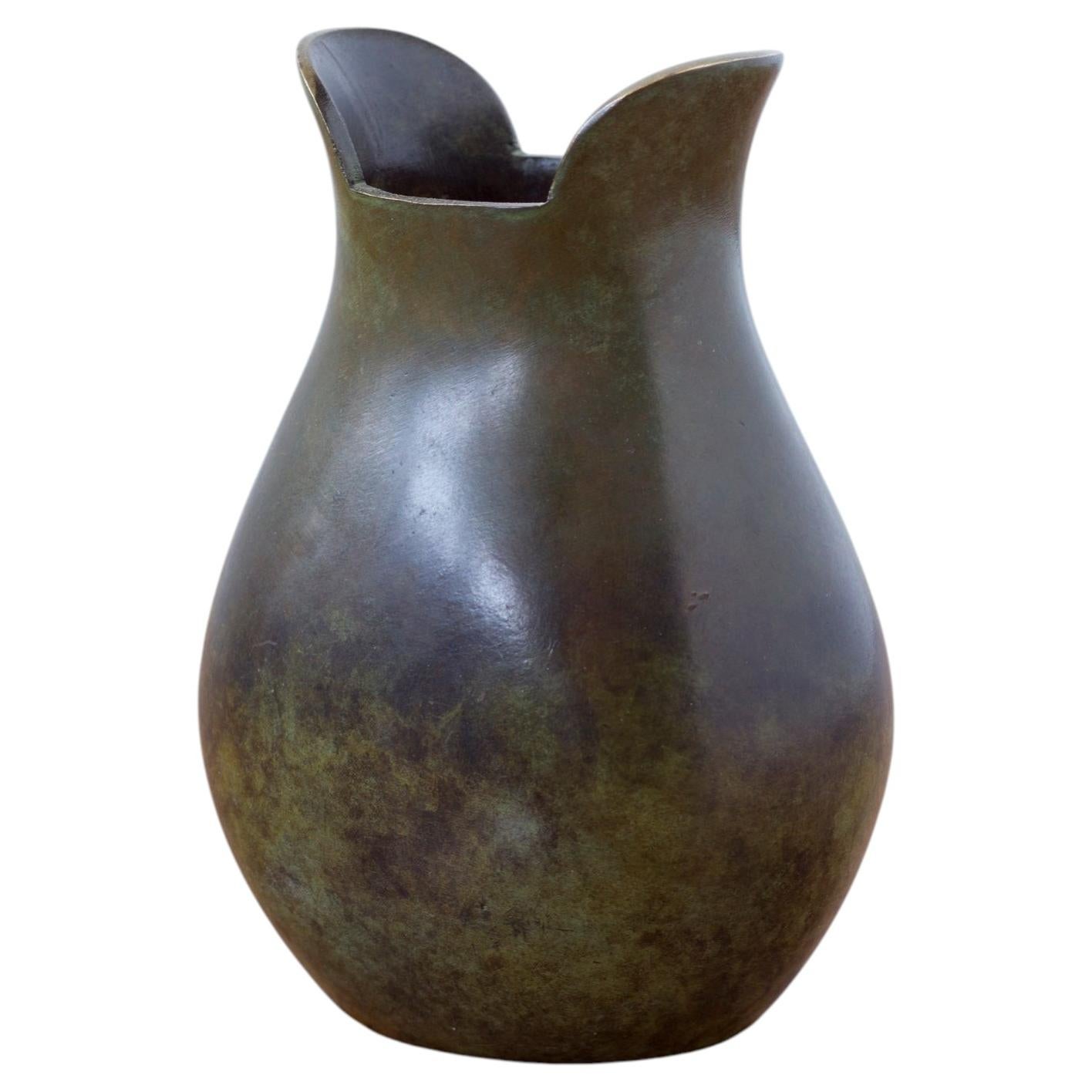 Swedish modern Bronze vase model 345 by GAB, Sweden, 1930s