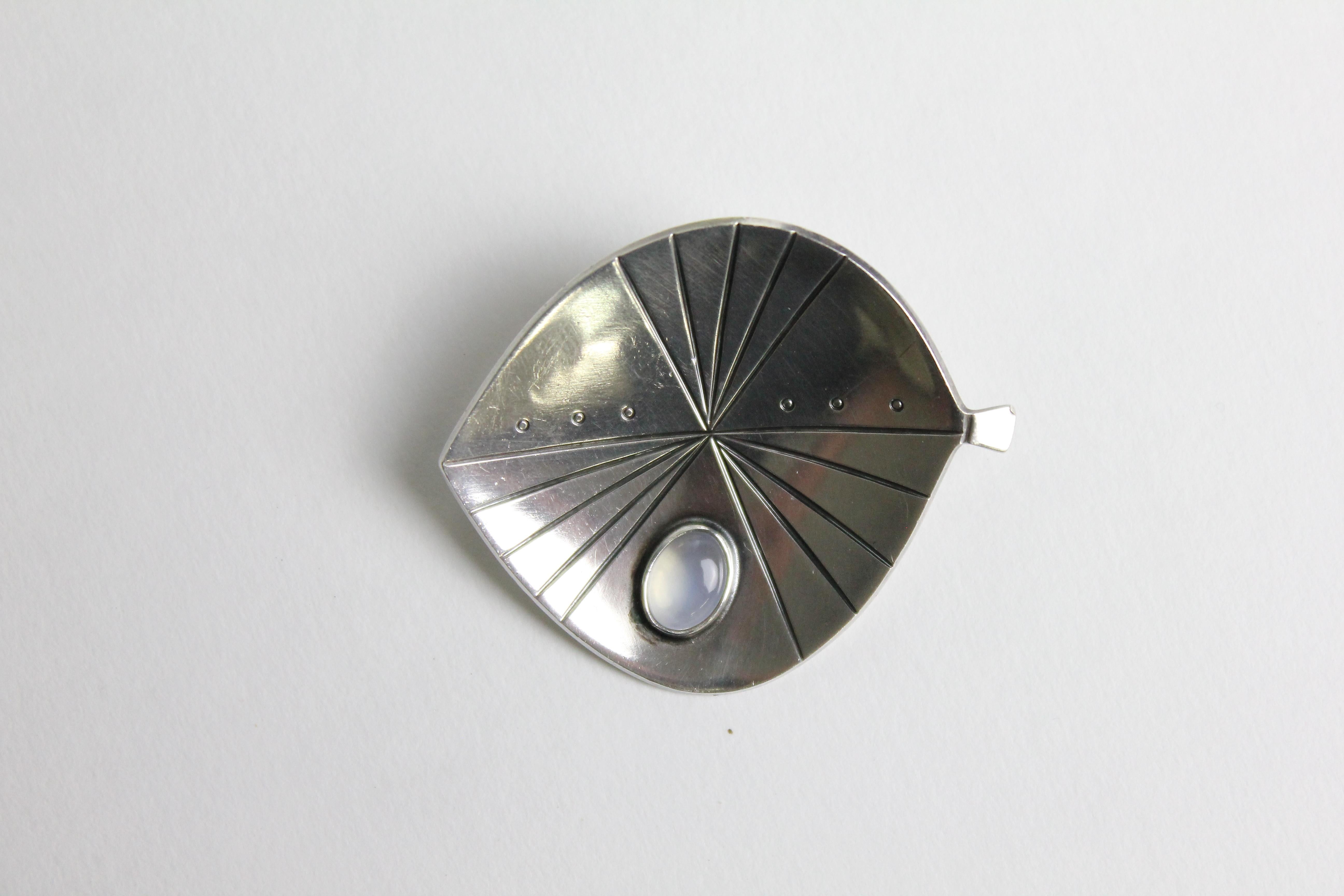 Swedish Modern Brooch by Stigbert in Sterling Silver 1