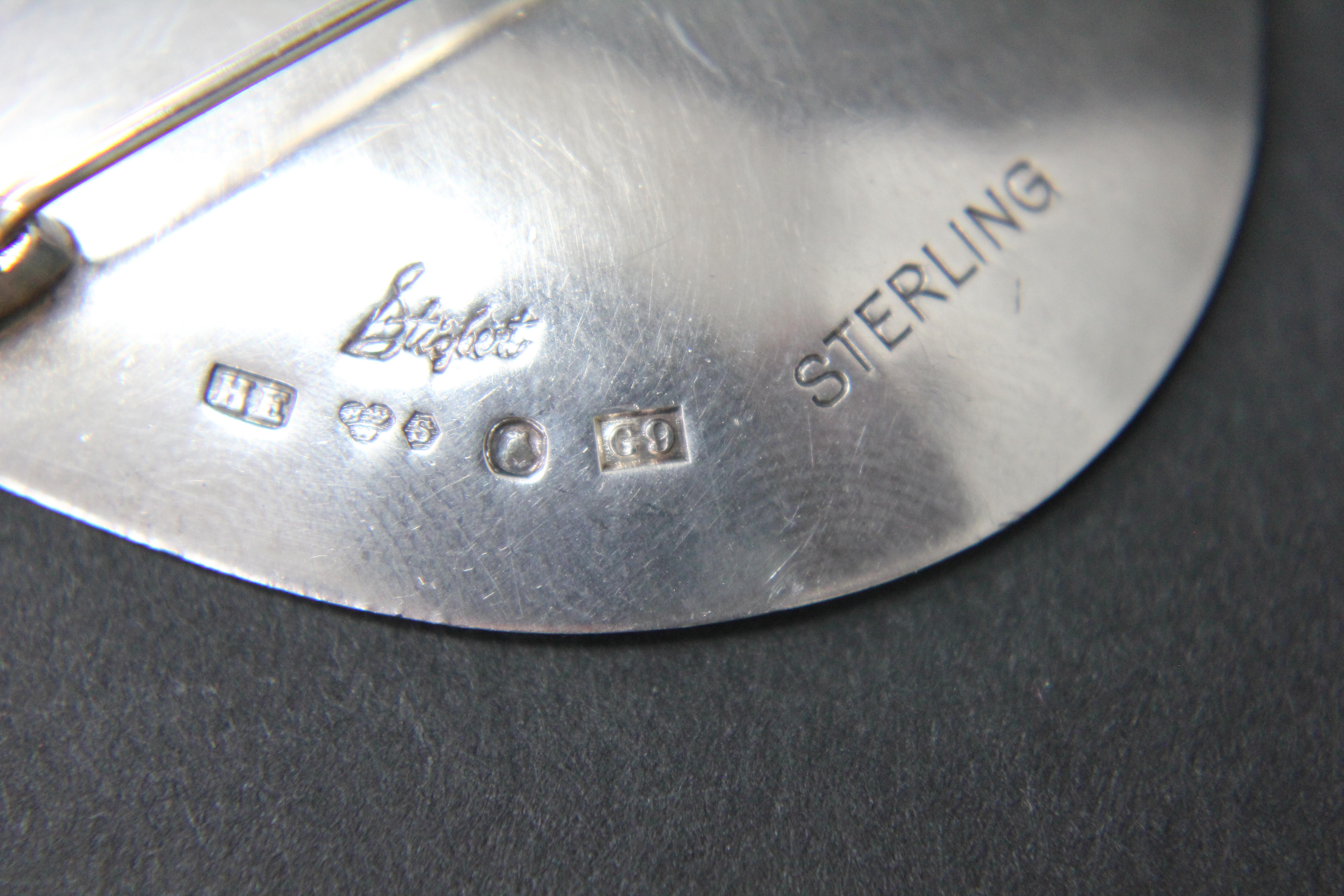 Swedish Modern Brooch by Stigbert in Sterling Silver In Good Condition In Skanninge, SE