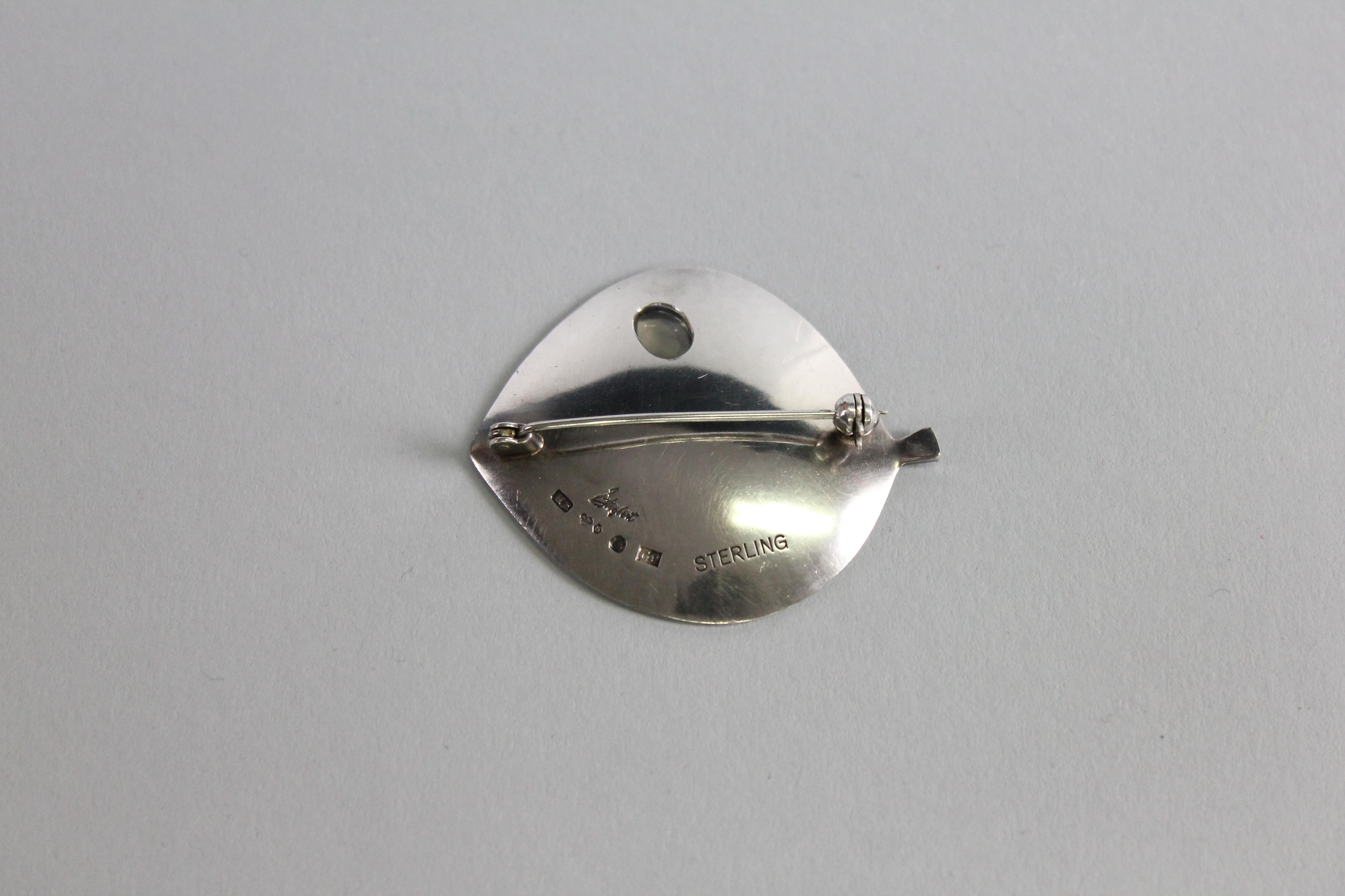 Women's Swedish Modern Brooch by Stigbert in Sterling Silver