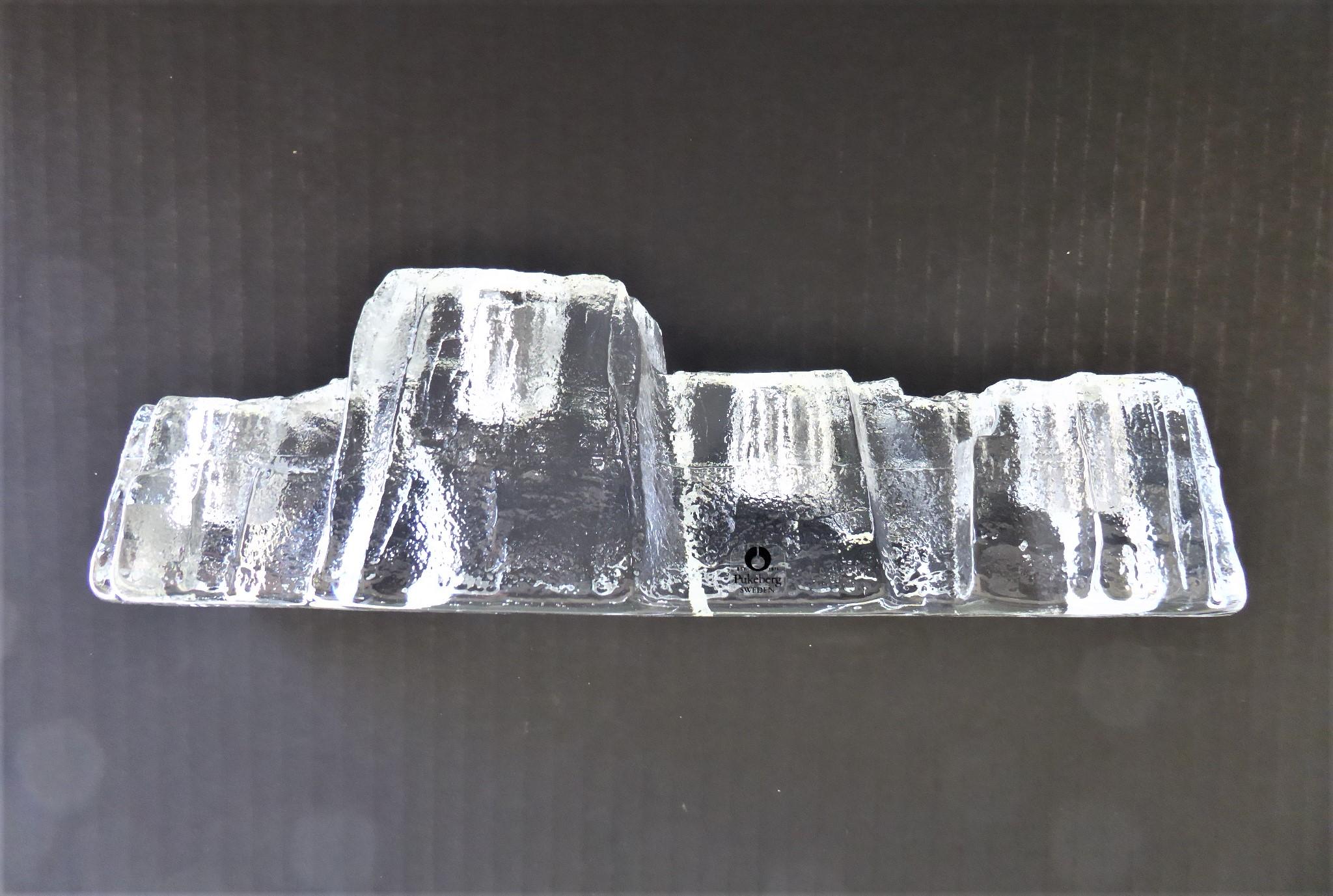 Swedish Modern Brutalist Lead Crystal 4 Candleholder Uno Westerberg Pukeberg 5