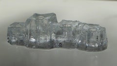 Swedish Modern Brutalist Lead Crystal 4 Candleholder Uno Westerberg Pukeberg