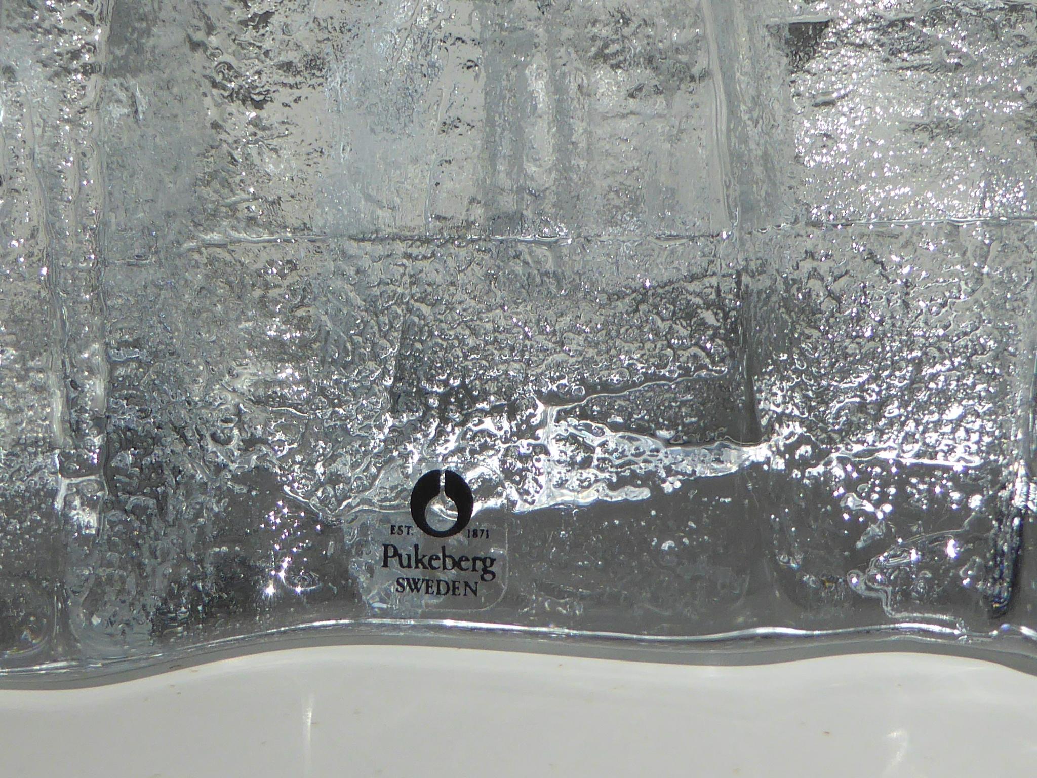 Swedish Modern Brutalist Lead Crystal 4 Candleholder Uno Westerberg Pukeberg In Good Condition In Miami, FL