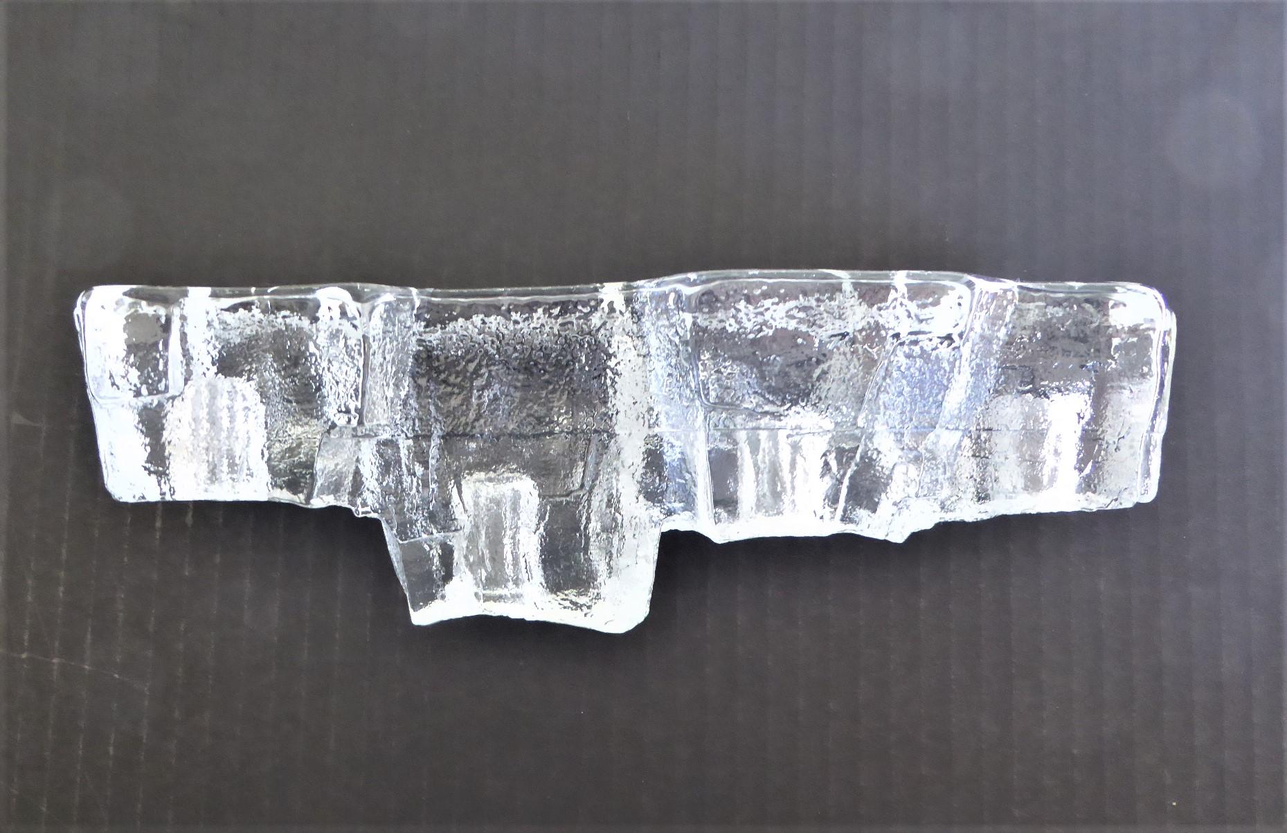 Swedish Modern Brutalist Lead Crystal 4 Candleholder Uno Westerberg Pukeberg 4