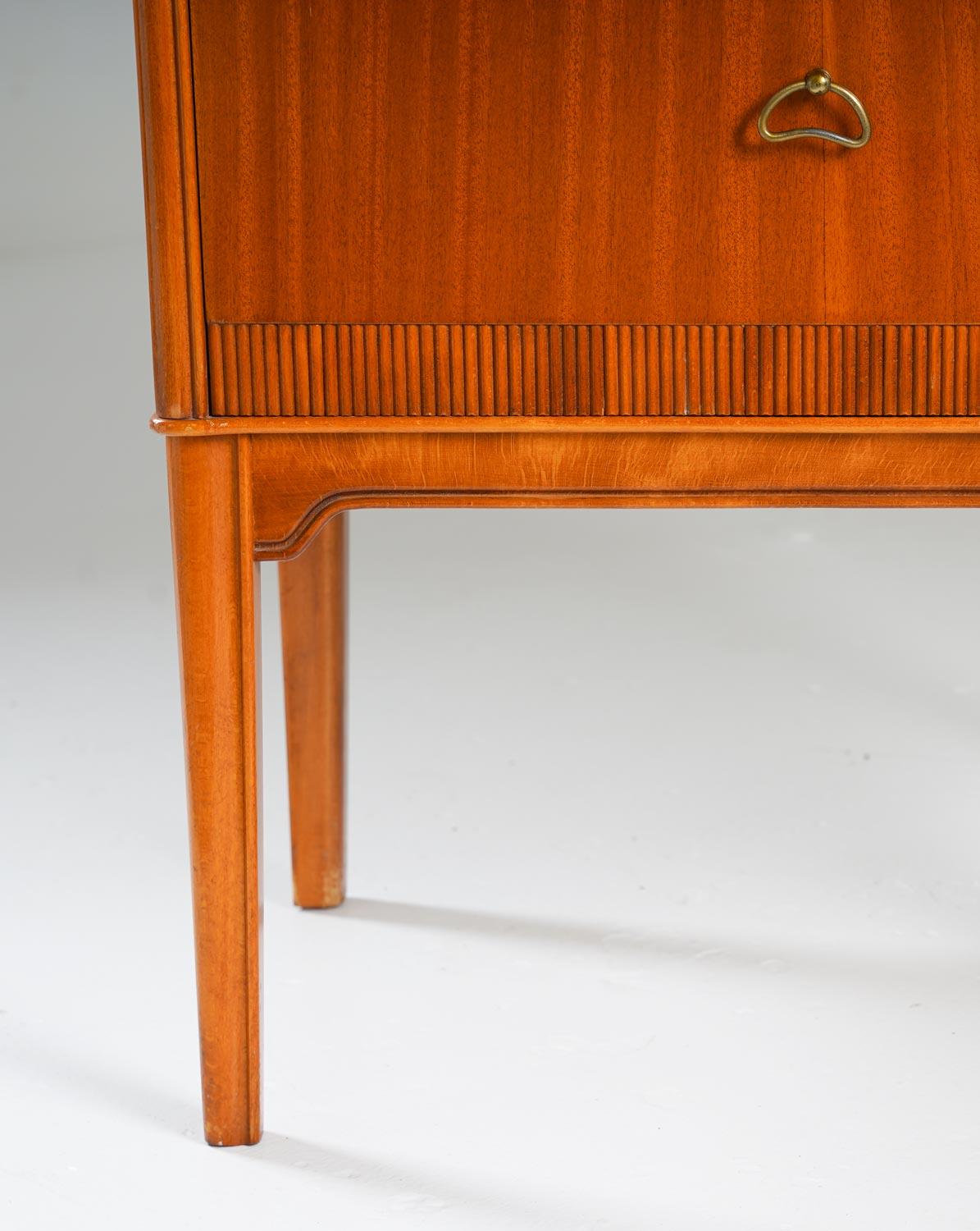 Mahogany Swedish Modern Bureau, 1940s For Sale