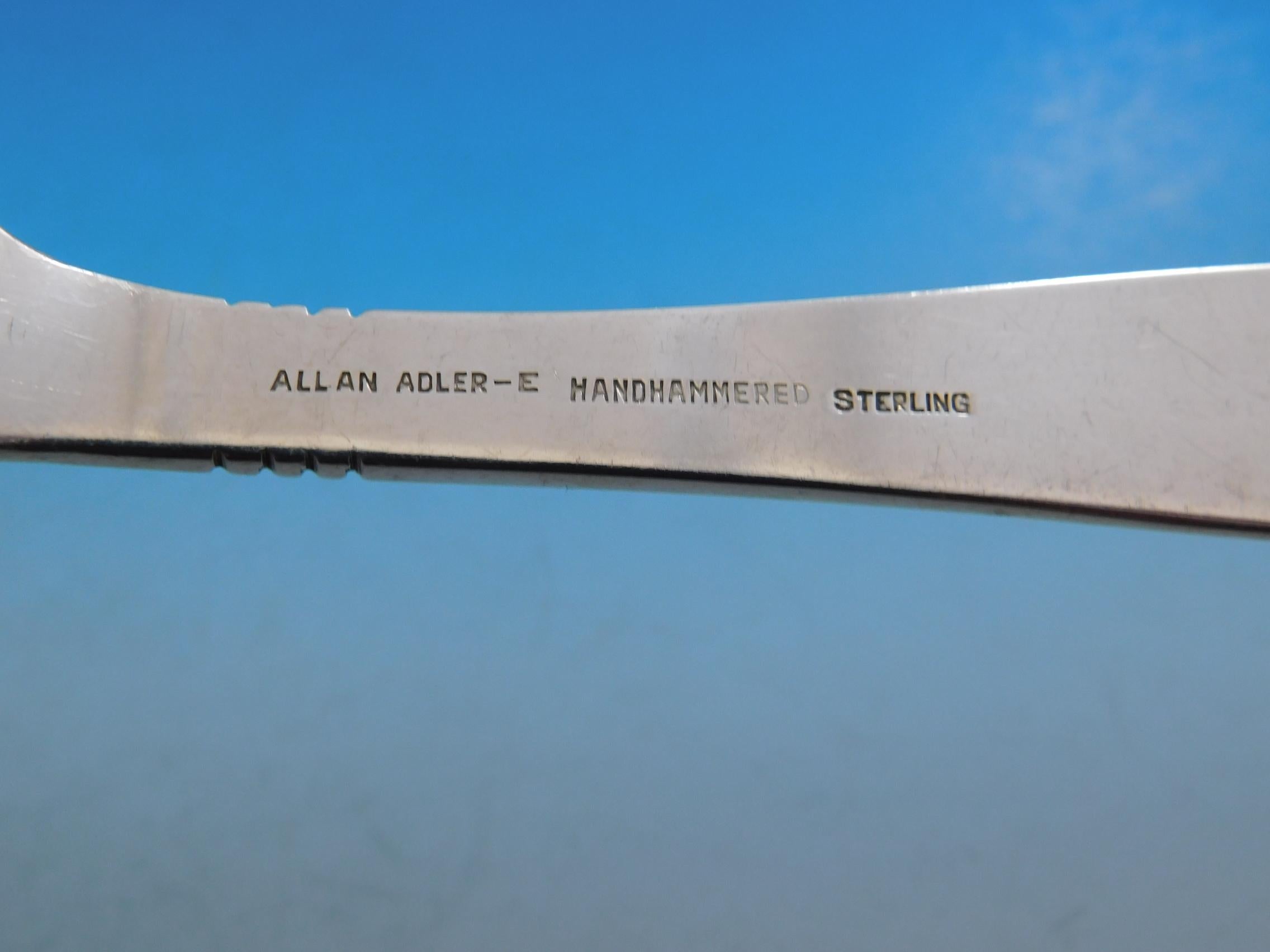 Schwedische Moderne von Allan Adler, Besteckset aus Sterlingsilber, 124 Teile, Monogramm M im Angebot 2