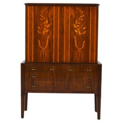 Swedish Modern Cabinet with intarsia, 1940s