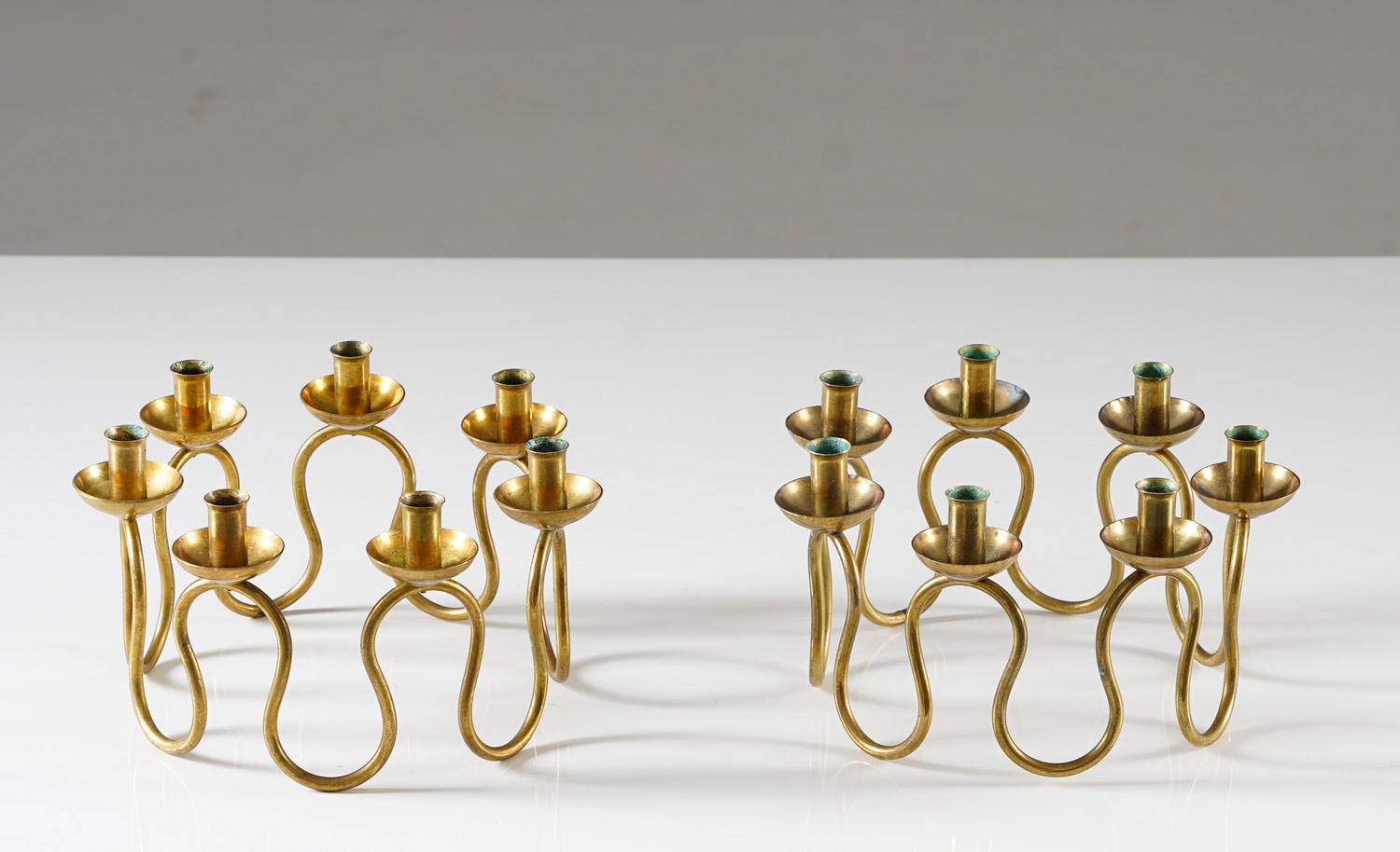 Schwedische moderne Kerzenständer von Lars Holmstrm (Moderne der Mitte des Jahrhunderts) im Angebot