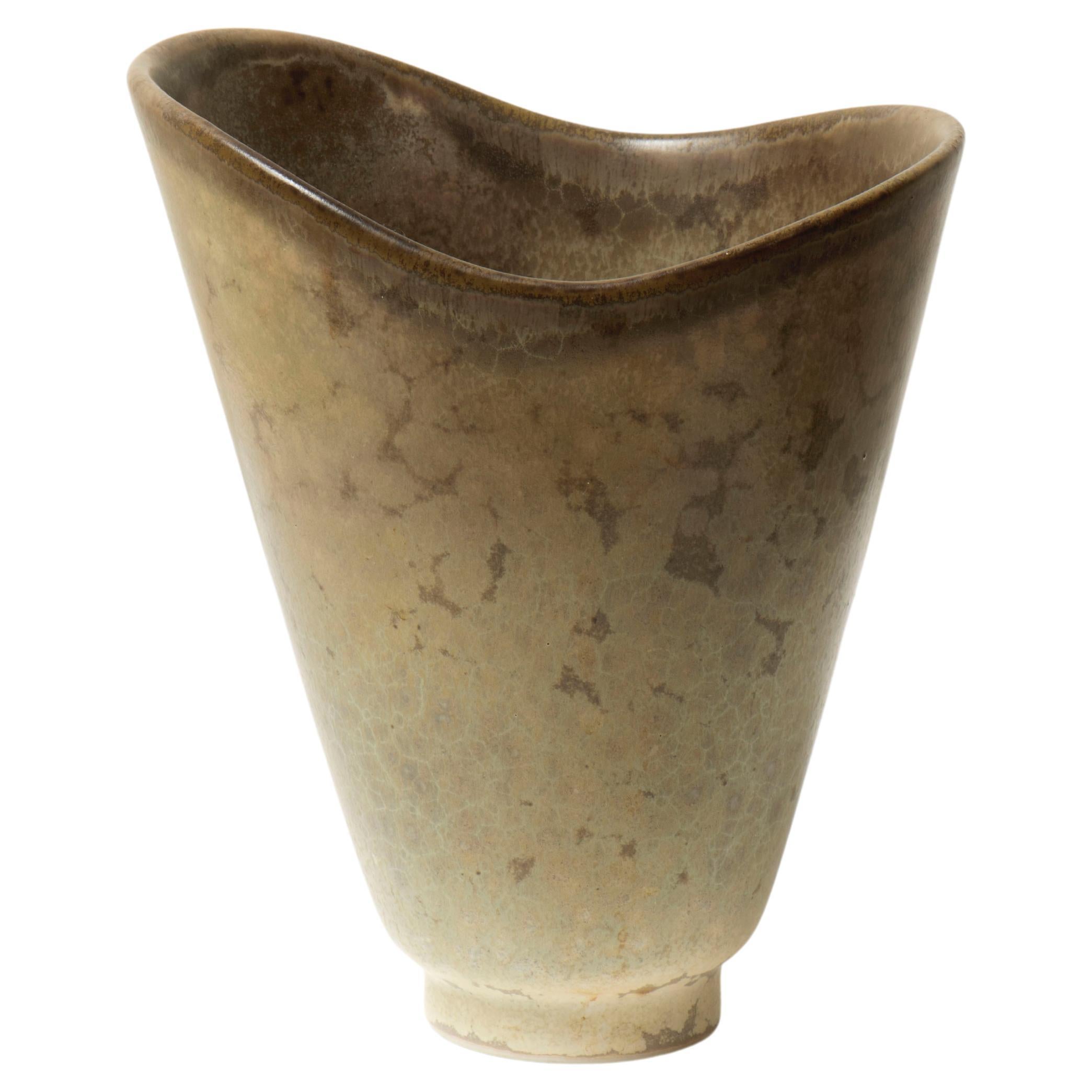 Swedish Modern Carl Harry Stålhane Stoneware Vase, 1950's  For Sale