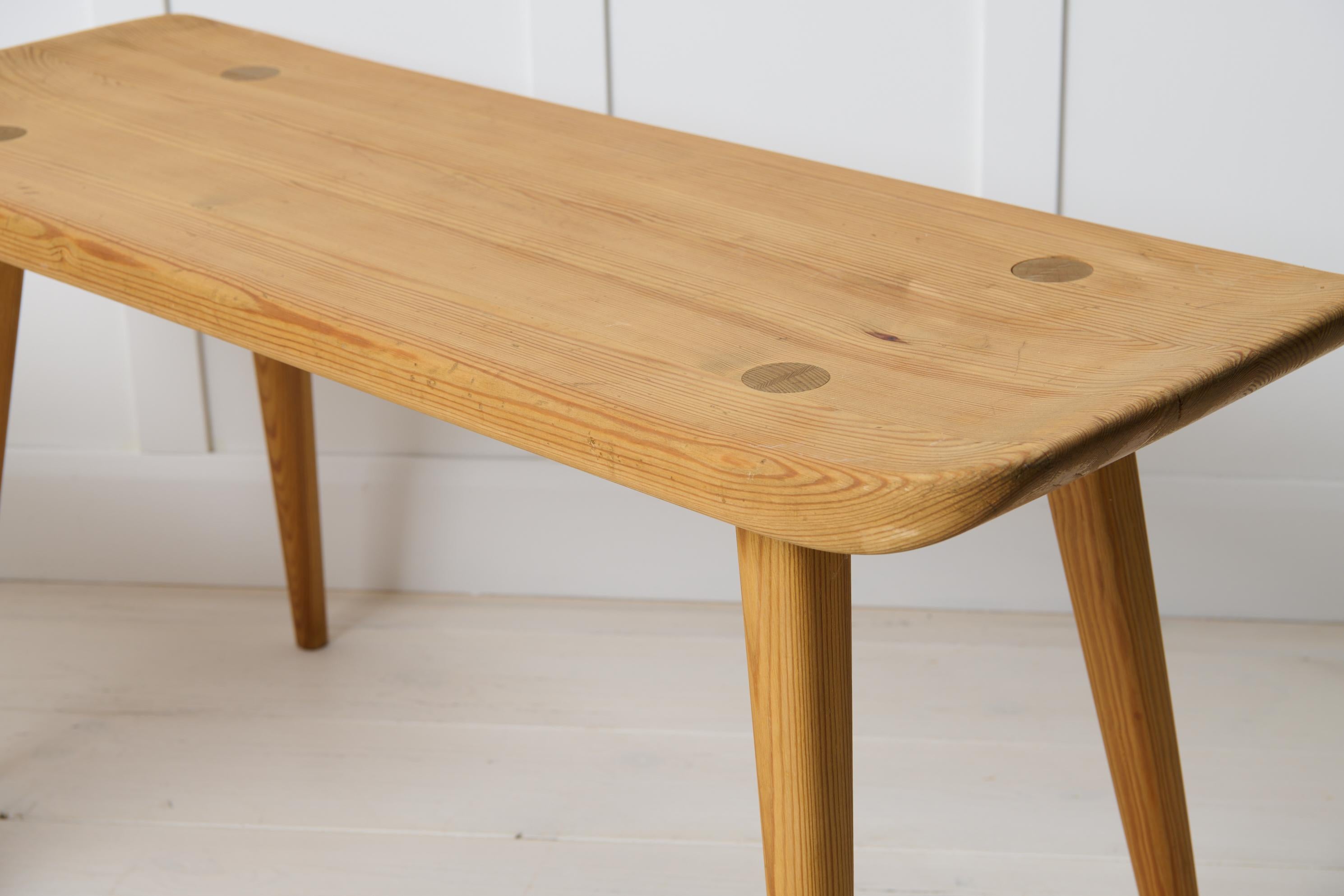 Swedish Modern Carl Malmsten Visingsö Benches, Mid-Century Pine for Svensk Fur For Sale 4