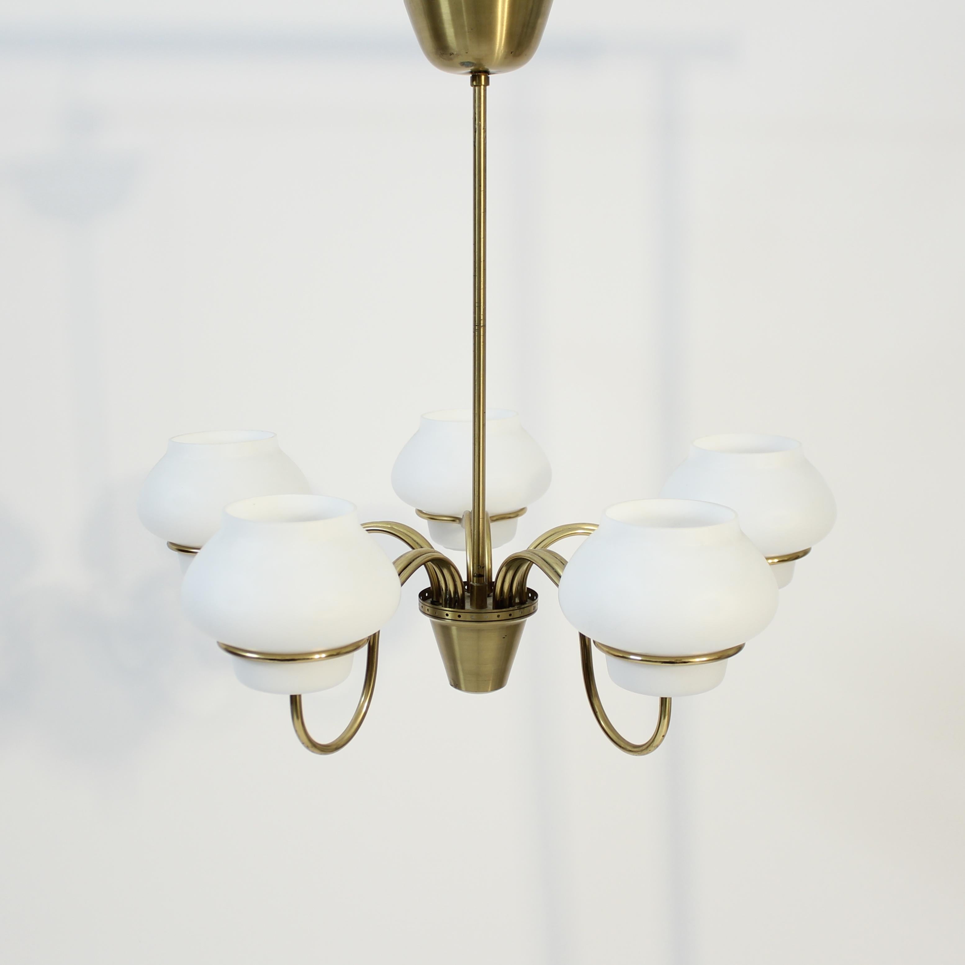 20th Century Swedish Modern chandelier attributed to Gunnar Asplund for ASEA, 1950s
