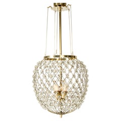 Swedish Modern Chandelier by Bertil Brisborg, Nordiska Kompaniet, Sweden, 1940s