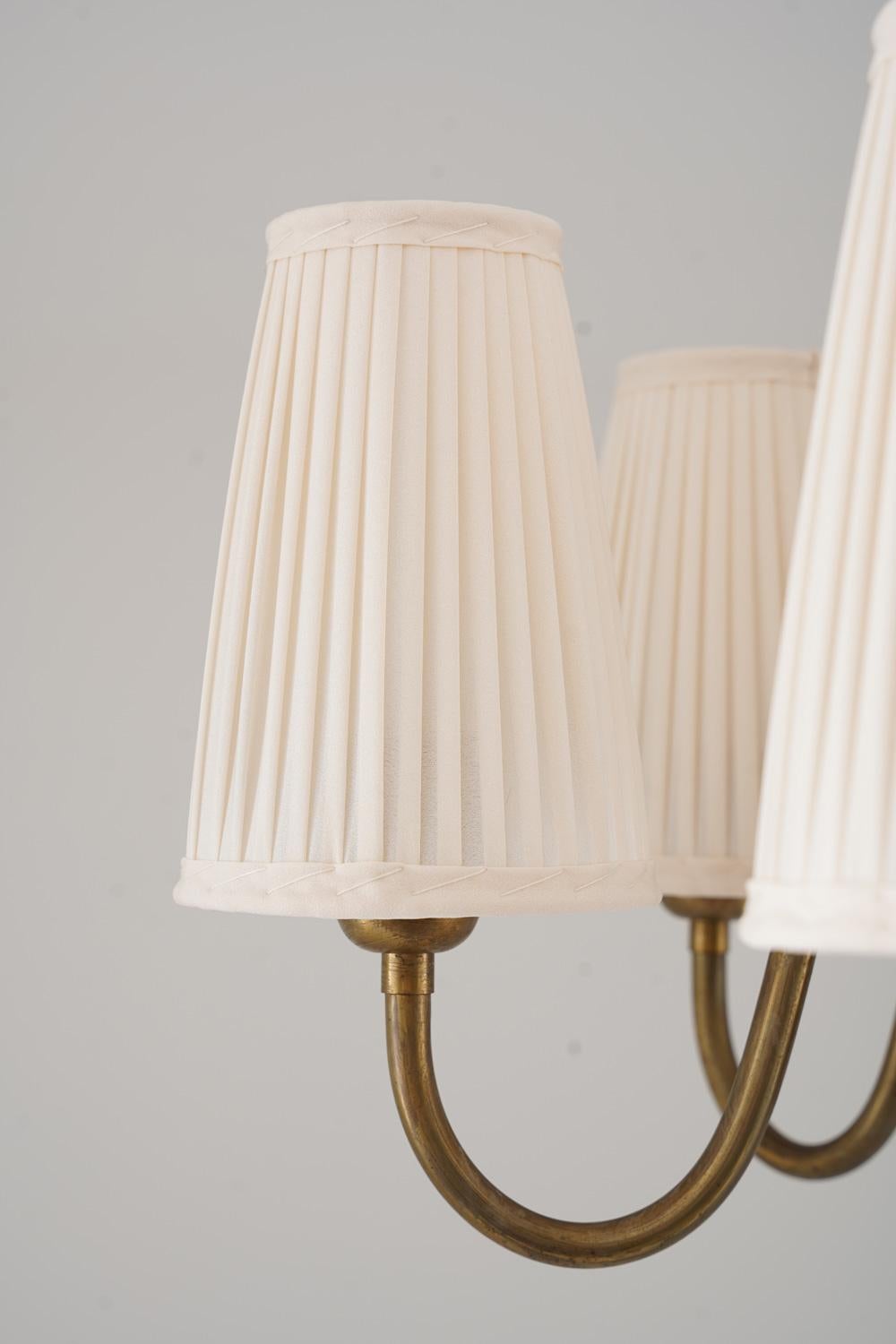 Brass Swedish Modern Chandelier by Böhlmarks For Sale