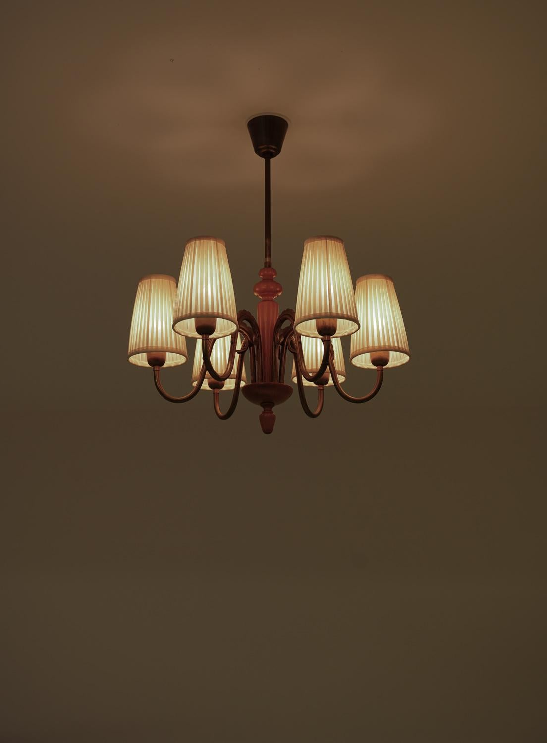 Swedish Modern Chandelier by Böhlmarks For Sale 1