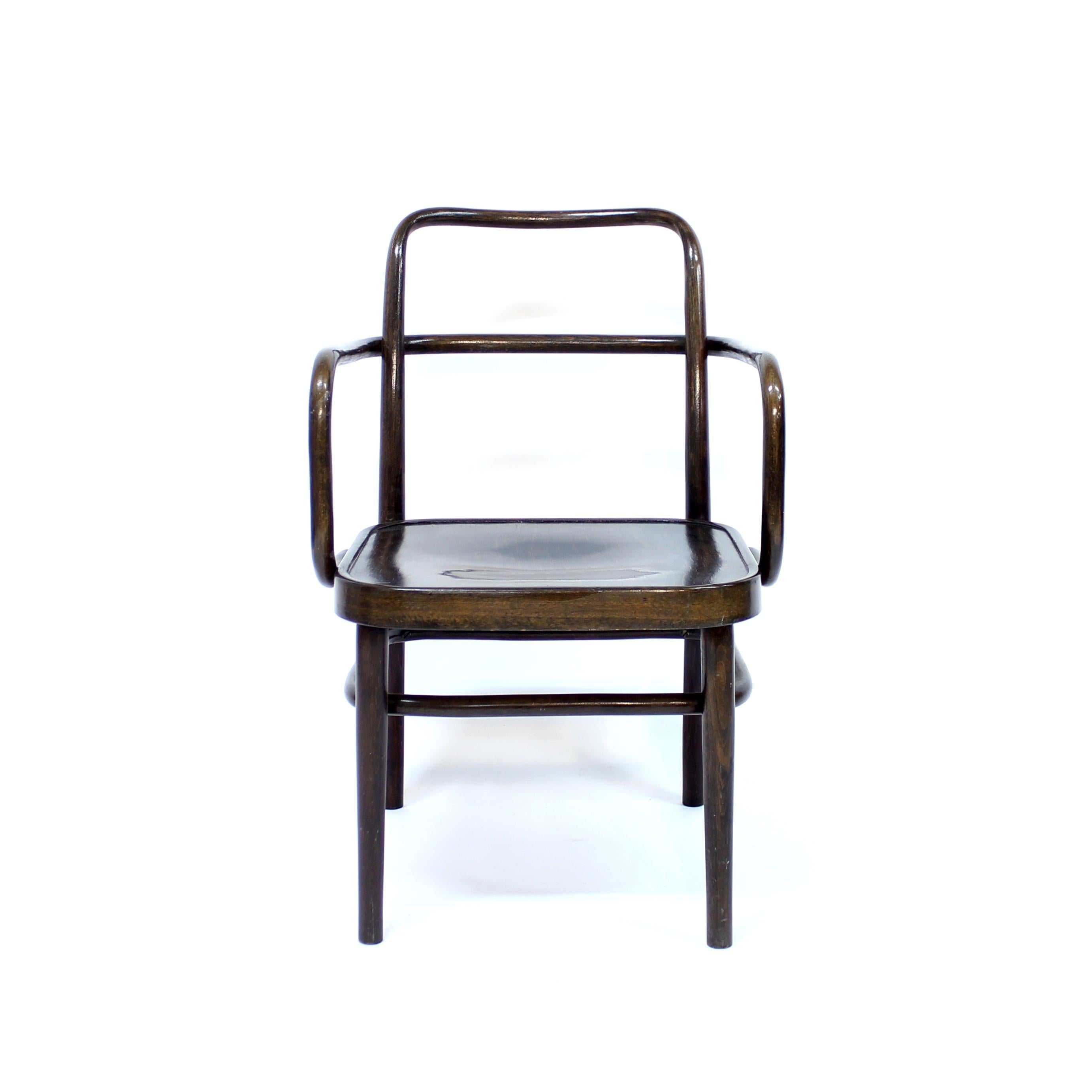 Austrian Adolf Schneck, rare A 64 F Bentwood armhair for Thonet, 1929 For Sale