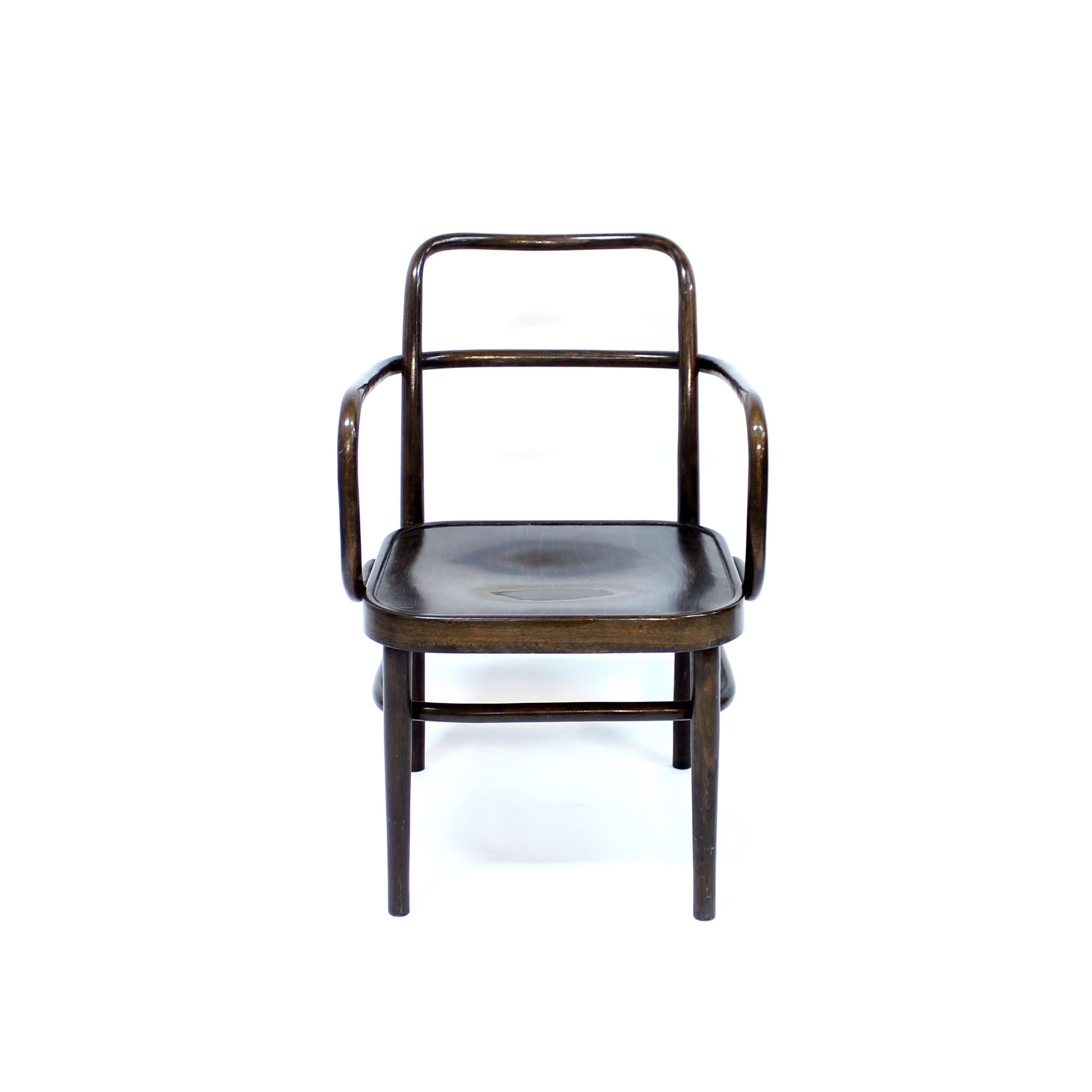 Adolf Schneck, rare A 64 F Bentwood armhair for Thonet, 1929 In Good Condition For Sale In Uppsala, SE