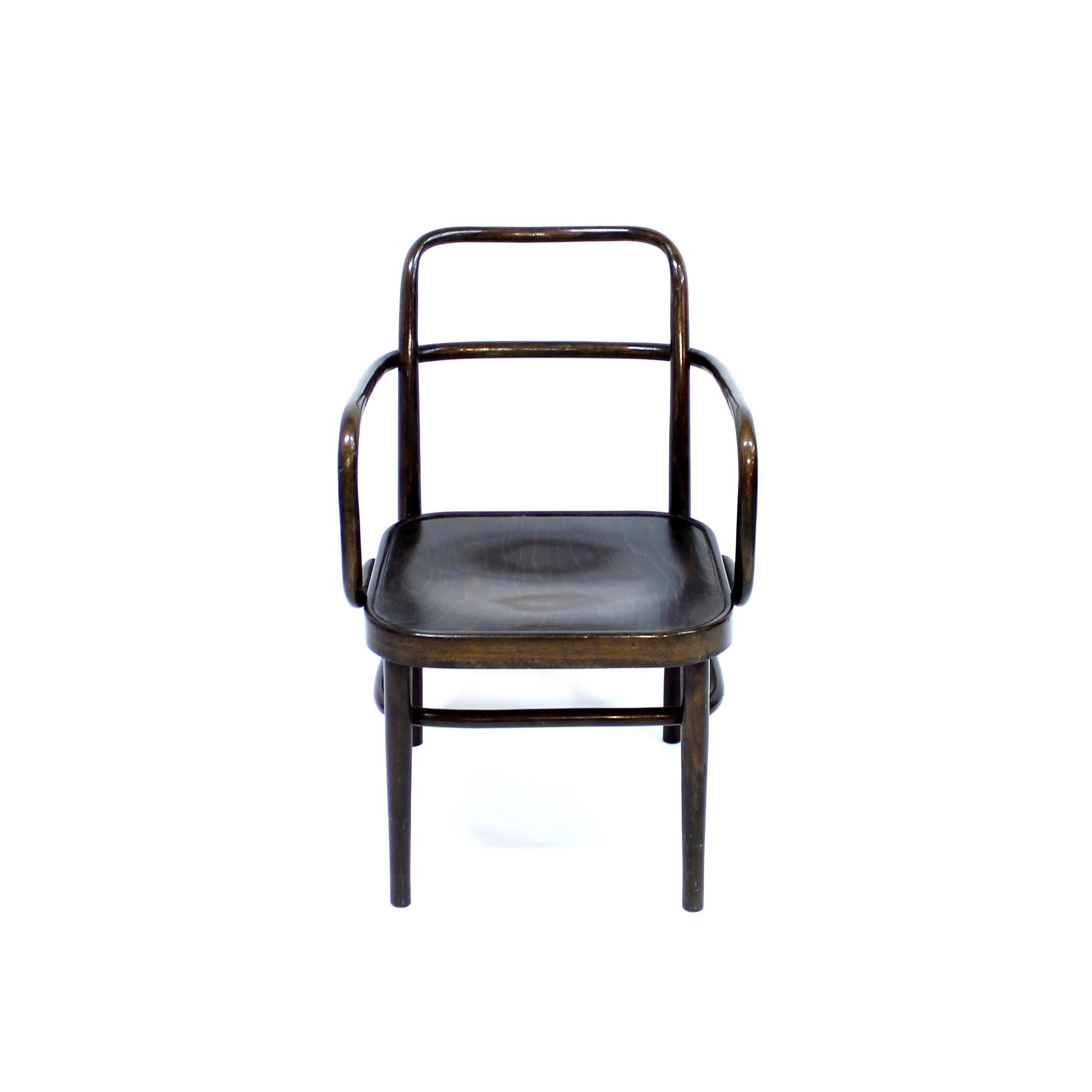 Mid-20th Century Adolf Schneck, rare A 64 F Bentwood armhair for Thonet, 1929 For Sale