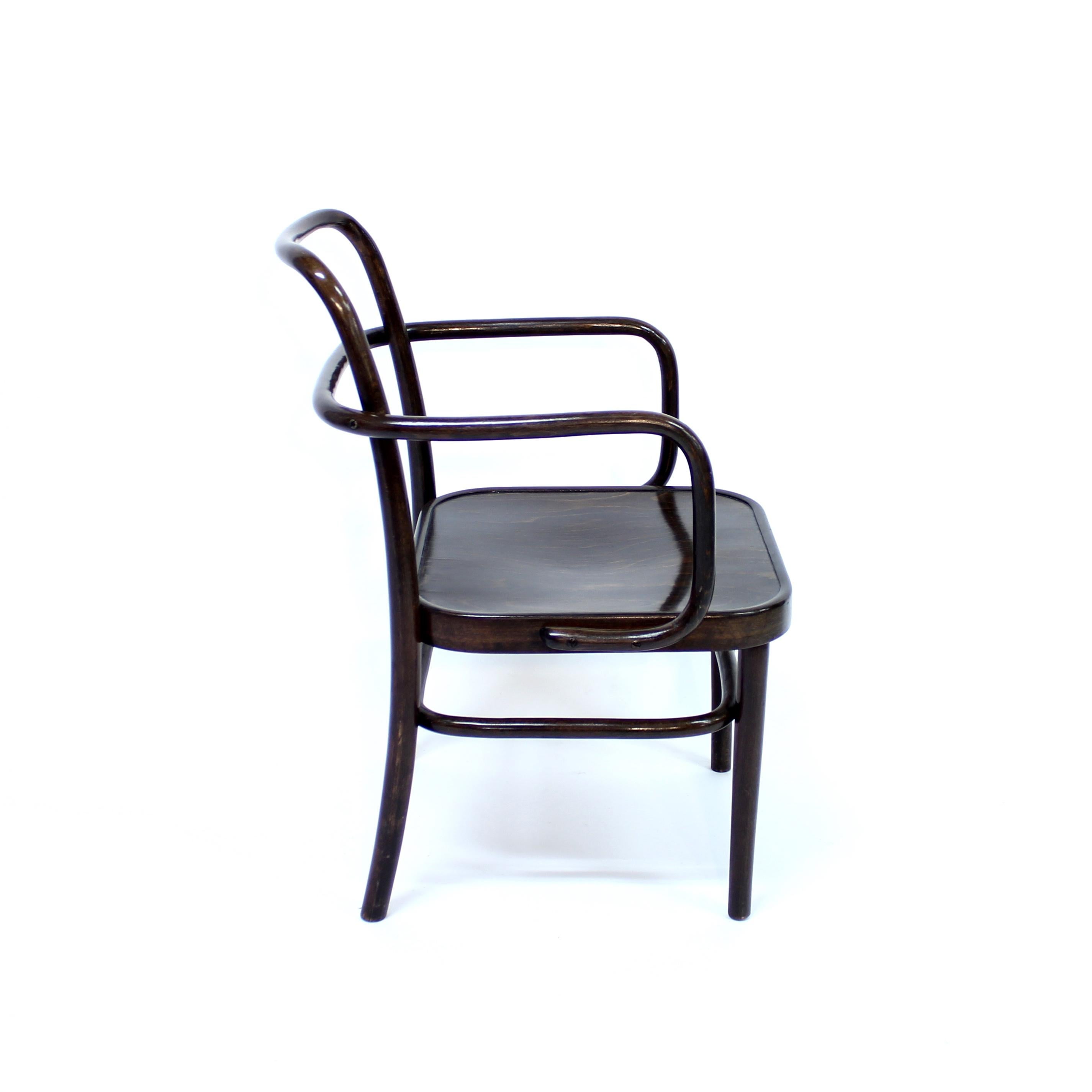 Adolf Schneck, rare A 64 F Bentwood armhair for Thonet, 1929 For Sale 1