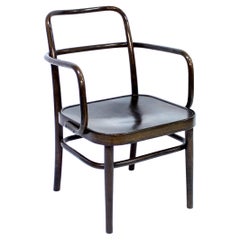 Adolf Schneck, raro sillón de madera curvada A 64 F para Thonet, 1929