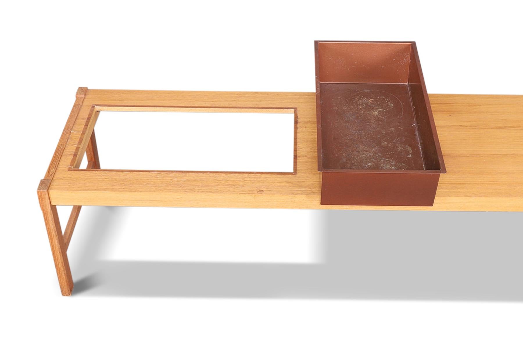 Other Swedish Modern Coffee Table in Teak with Planter