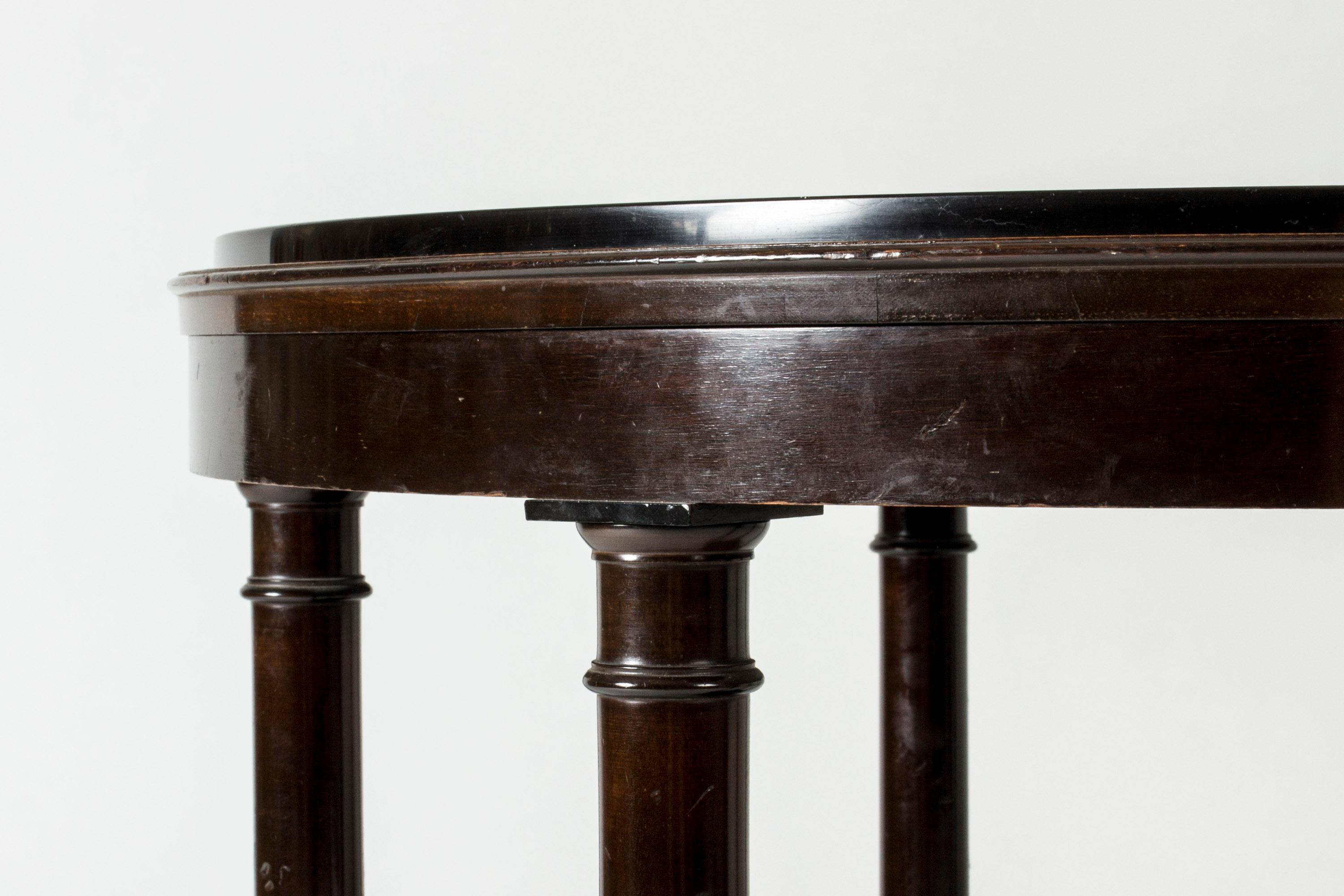 Marble Swedish Modern Console Table by Axel Einar Hjorth, NK, Sweden, 1930s