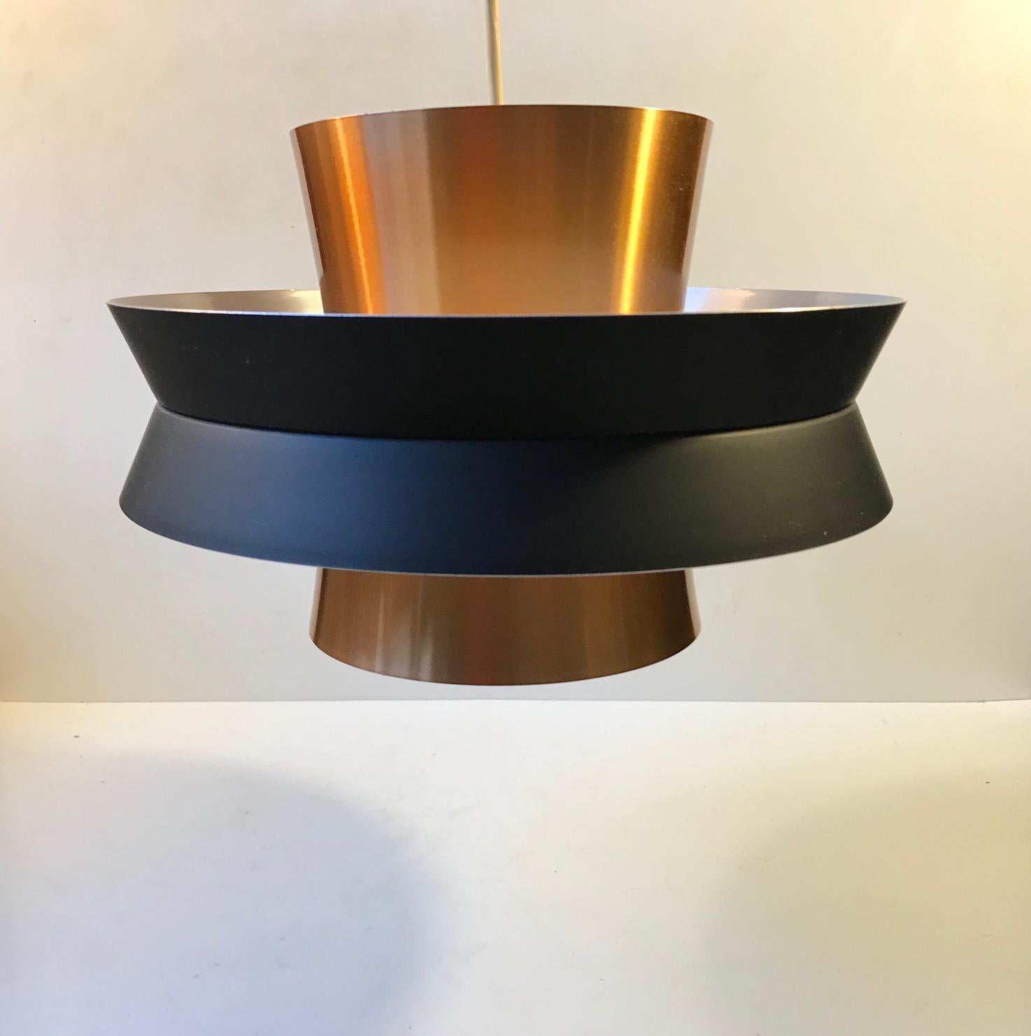 Swedish Modern Copper Pendant Light by Carl Thore for Granhaga, 1960s In Good Condition In Esbjerg, DK