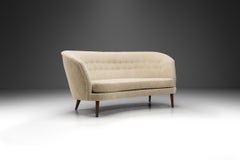 Swedish Modern Curved Two-Seater Sofa, Sweden 1940s