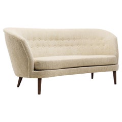 Swedish Modern Curved Two-Seater Sofa, Sweden 1940s