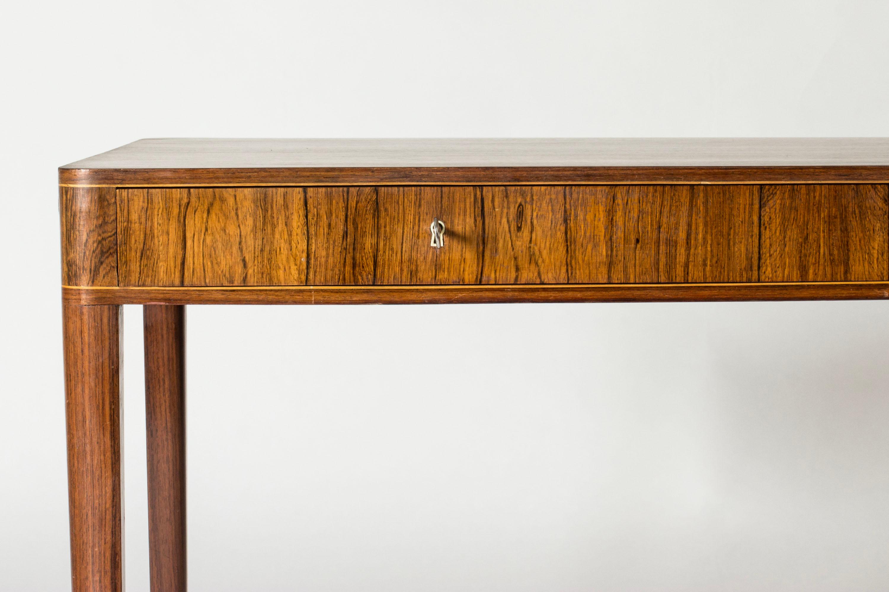 Swedish Modern Desk by Master Carpenter Hjalmar Jackson, Sweden, 1938 In Good Condition For Sale In Stockholm, SE