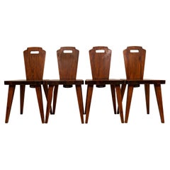 Vintage Swedish Modern Dining Chairs in Pine Attributed to Bo Fjaestad, 1940s