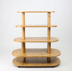 Swedish Modern Display Shelf or Étagère in Golden Birch, 1920s-1930s