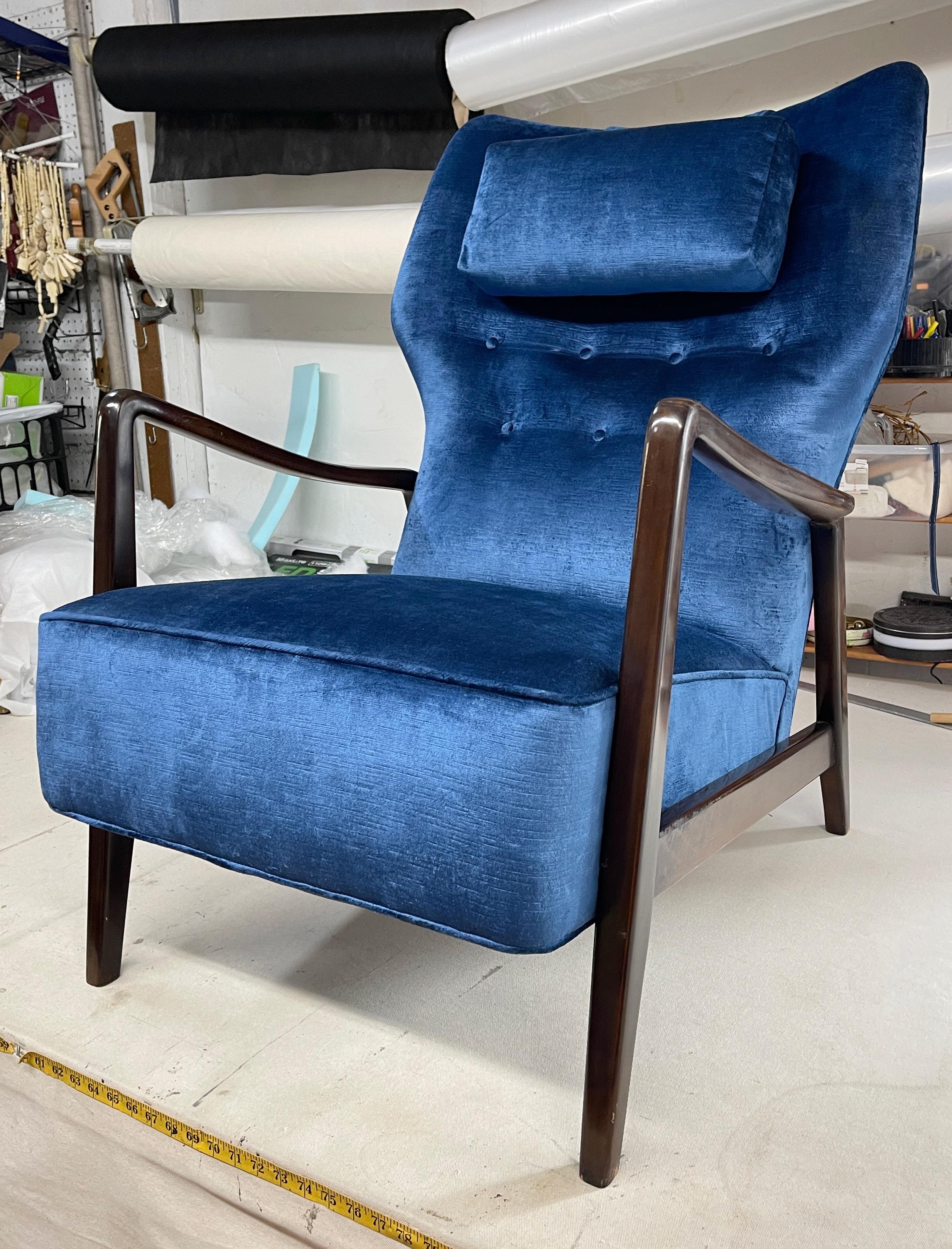 Scandinavian Modern Swedish Modern Duxello Wing Back Lounge Chair by Folke Ohlsson For Sale
