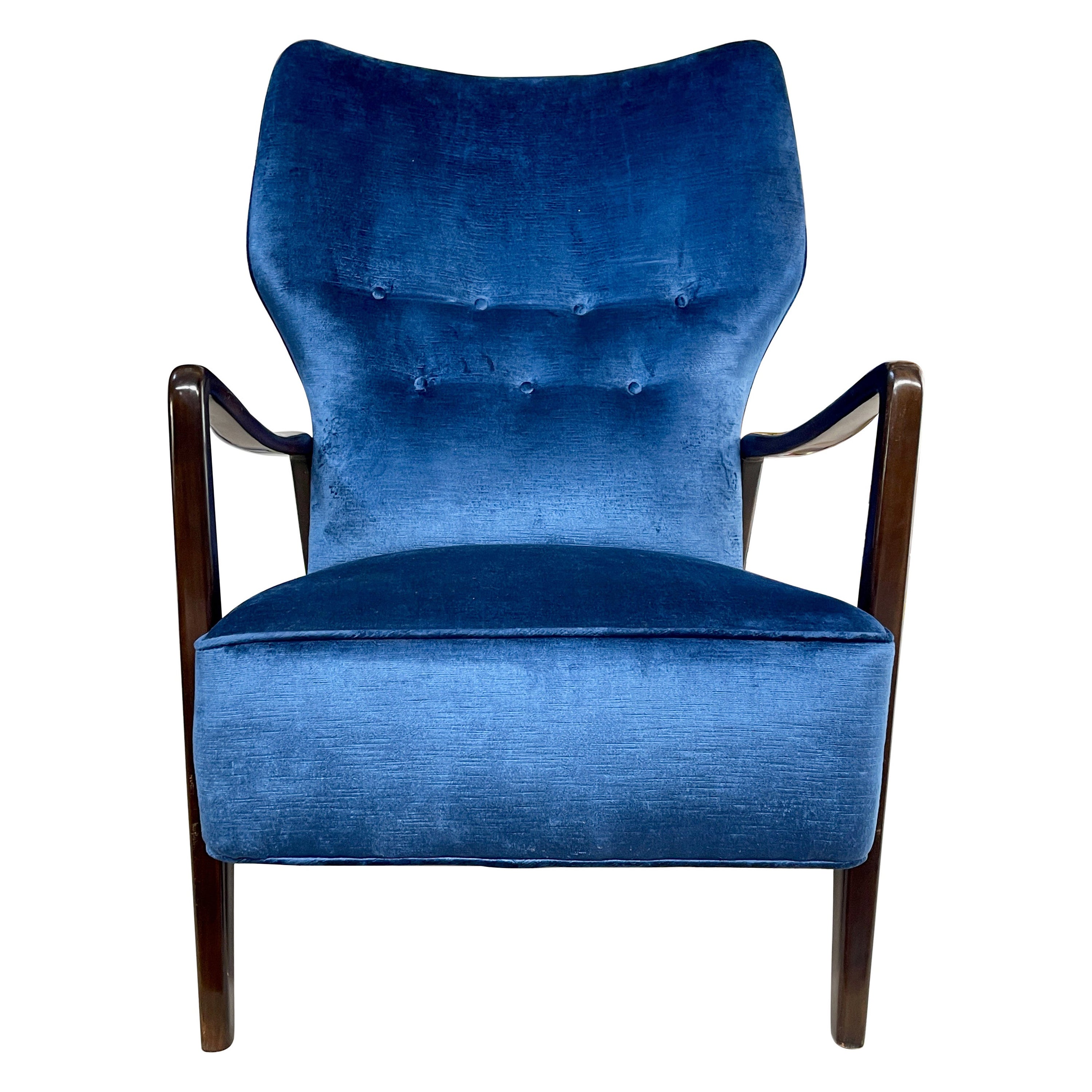 Swedish Modern Duxello Wing Back Lounge Chair by Folke Ohlsson