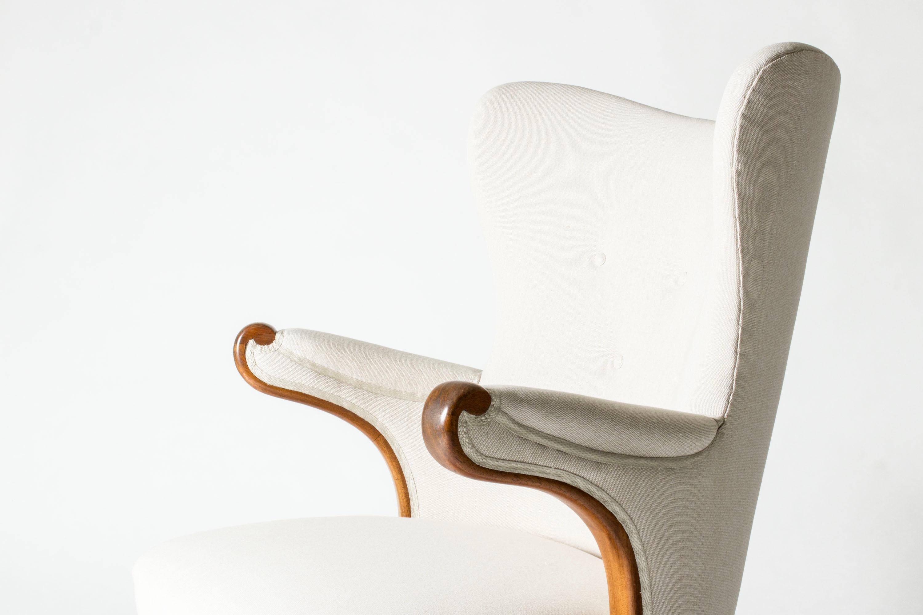 Swedish Modern Easy Chairs, Sweden, 1940s In Good Condition For Sale In Stockholm, SE
