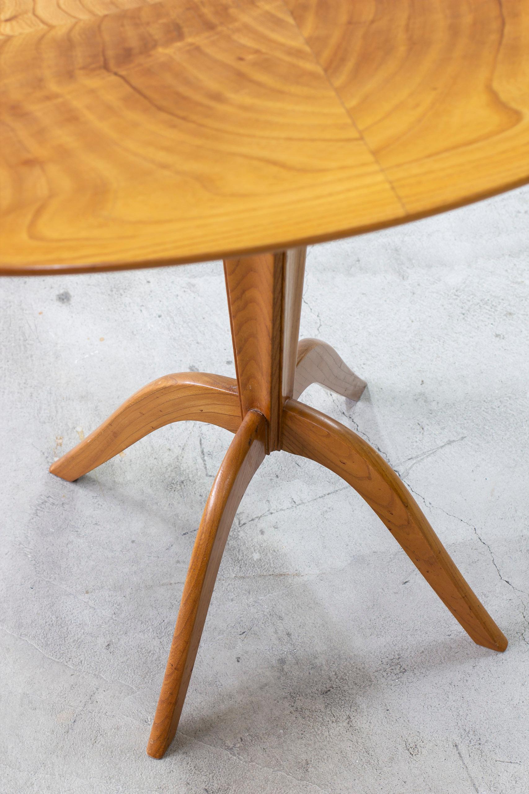 Mid-20th Century Swedish modern elm side table in the manner of Oscar Nilsson, 1930-40s For Sale