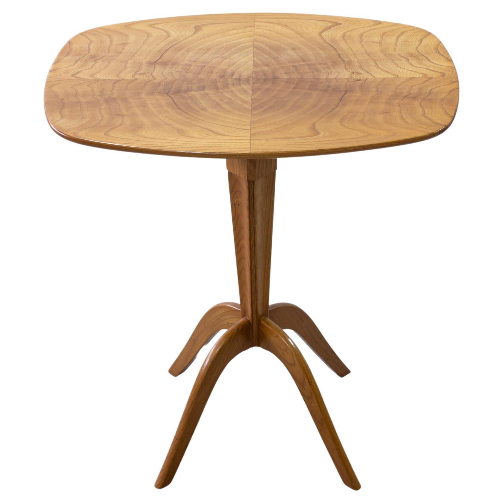 Swedish modern elm side table in the manner of Oscar Nilsson, 1930-40s For Sale
