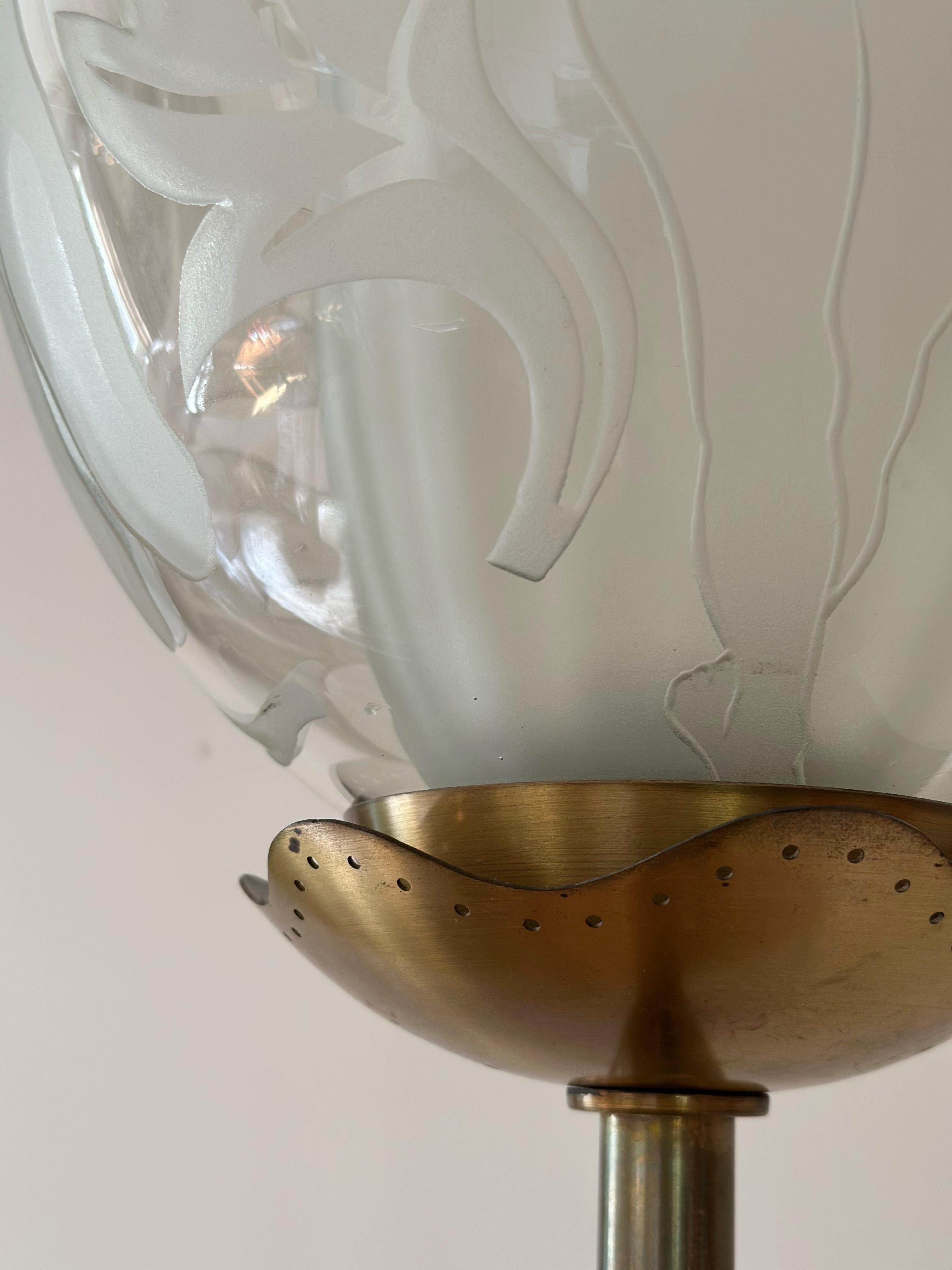 Swedish Modern Floor Lamp by Bo Notini for Glössner. 1930s. For Sale 5