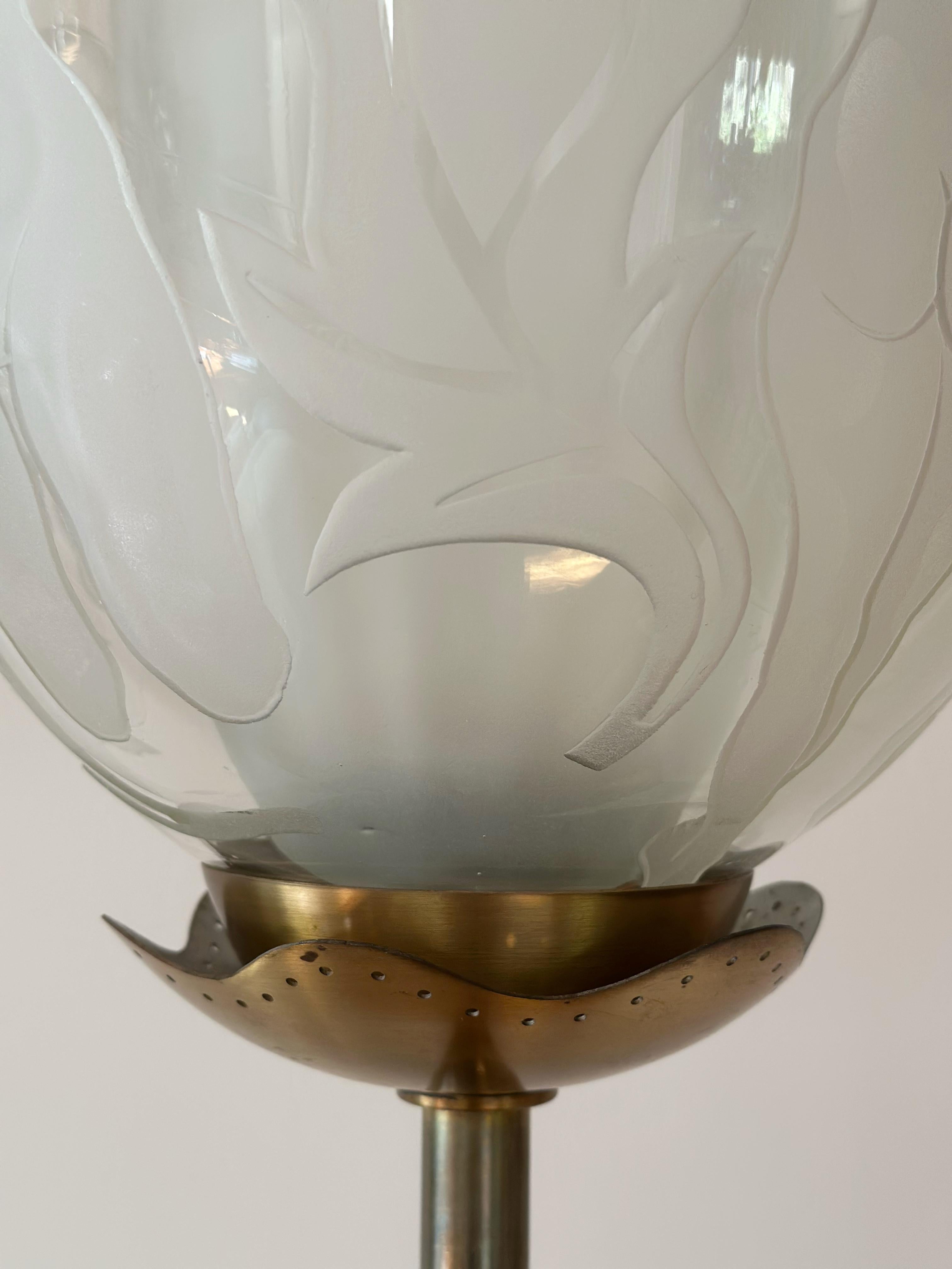 Swedish Modern Floor Lamp by Bo Notini for Glössner. 1930s. For Sale 6