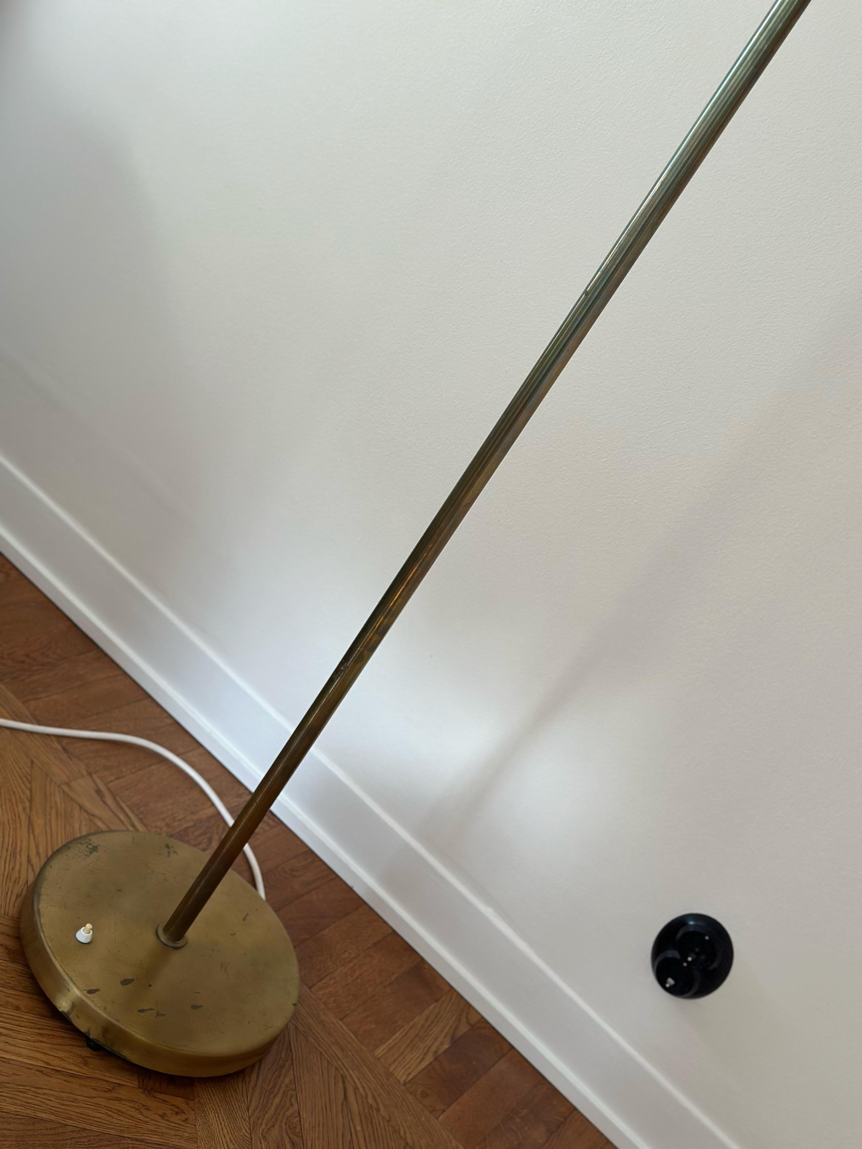 Swedish Modern Floor Lamp by Bo Notini for Glössner. 1930s. For Sale 12