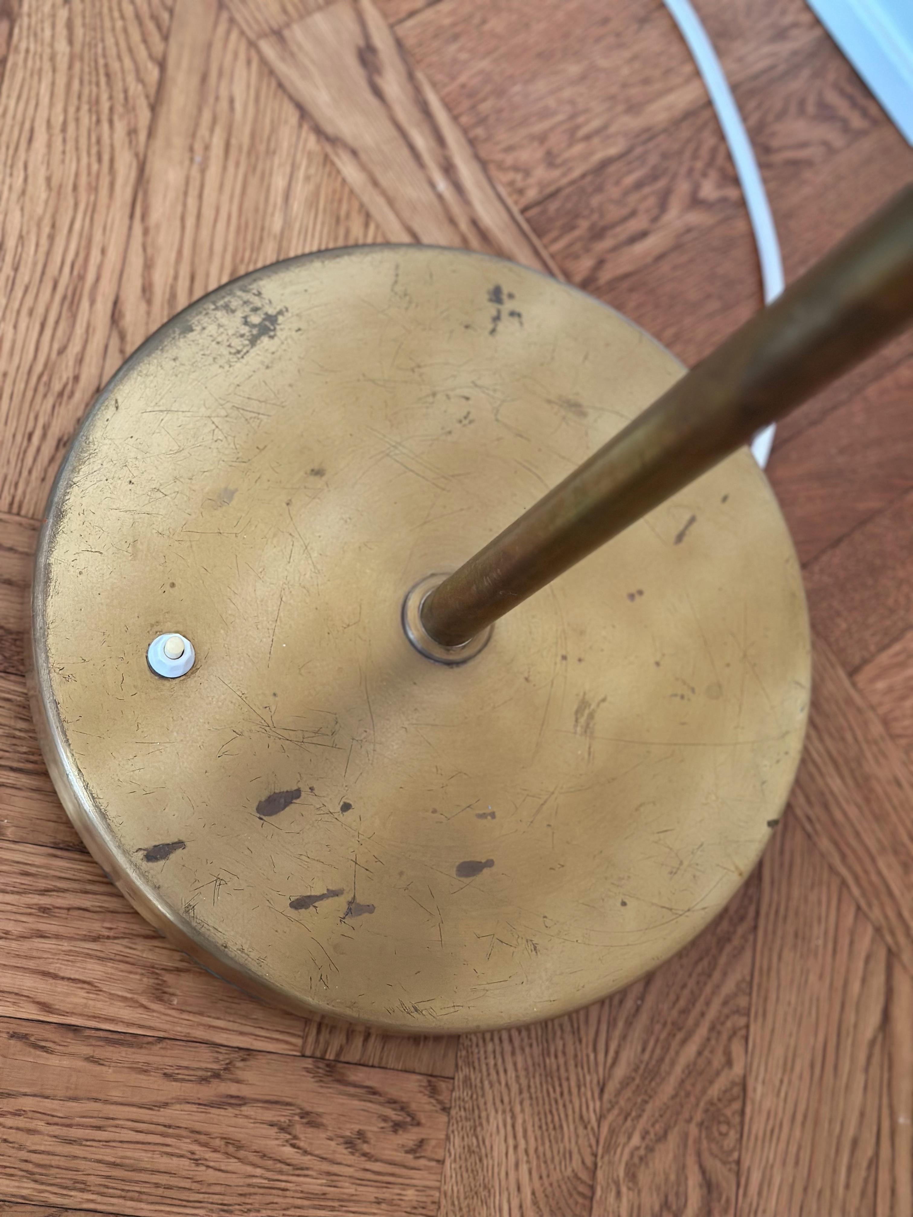 Swedish Modern Floor Lamp by Bo Notini for Glössner. 1930s. For Sale 13